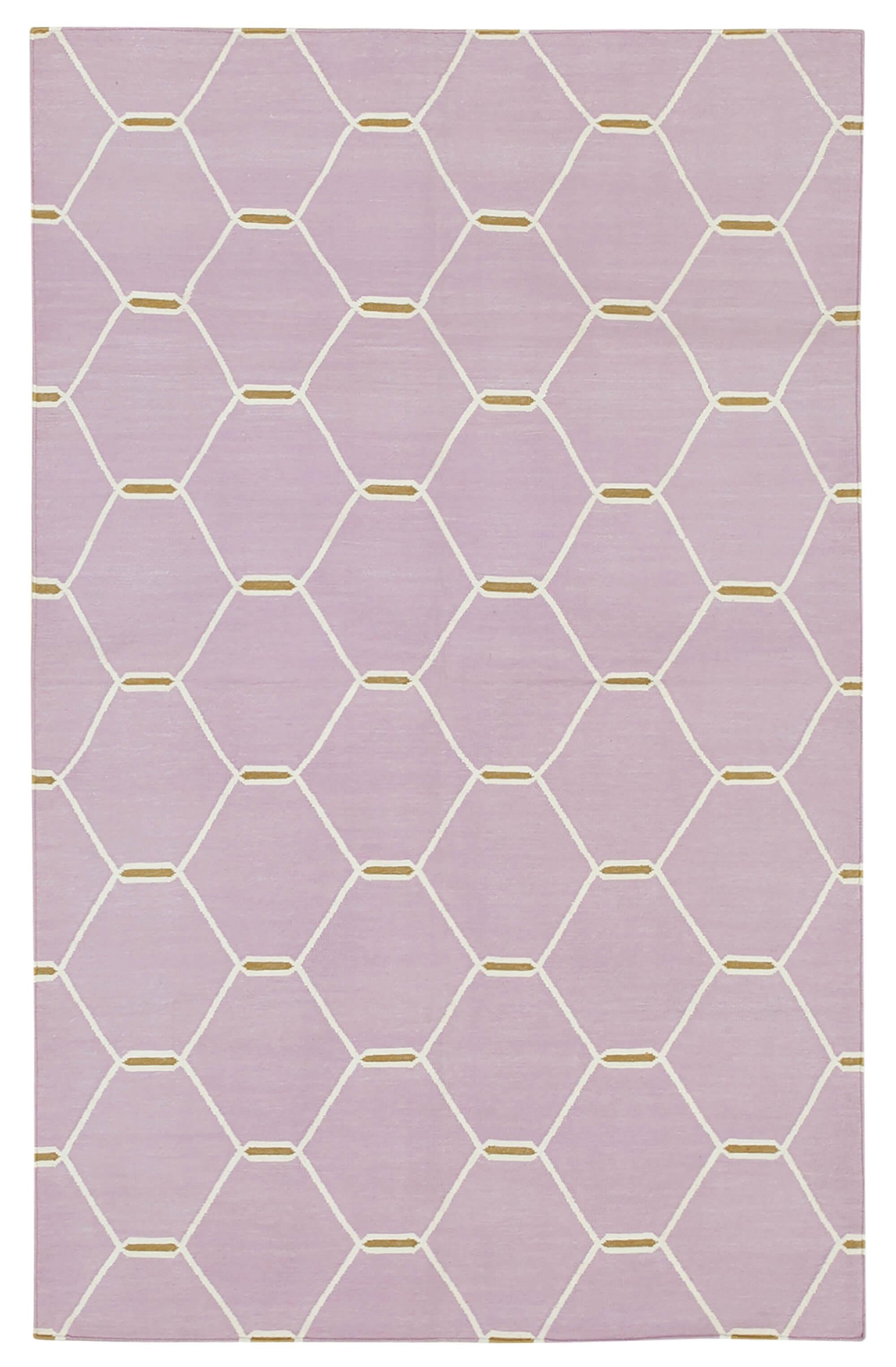 4 x 6 Purple Dhurrie Rug - 2901