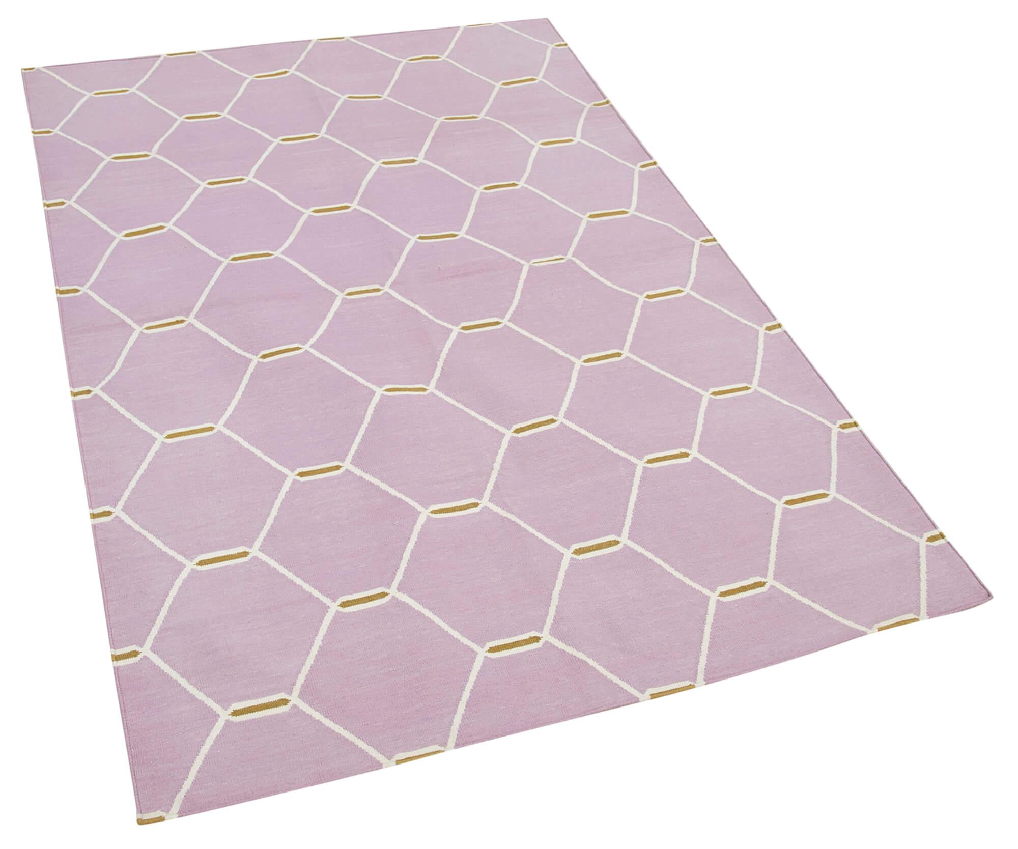 4 x 6 Purple Dhurrie Rug - 2901