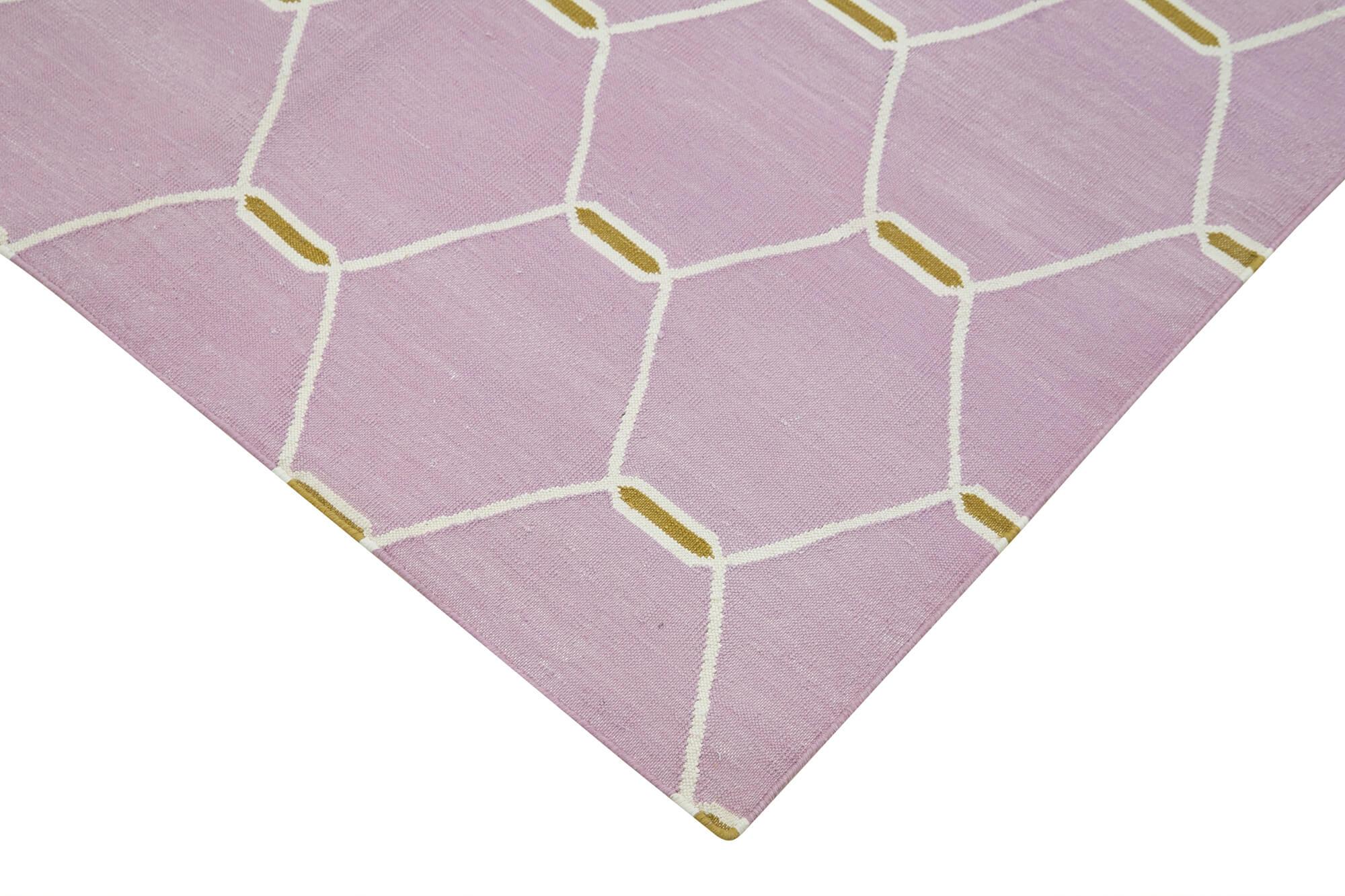 4 x 6 Purple Dhurrie Rug - 2901