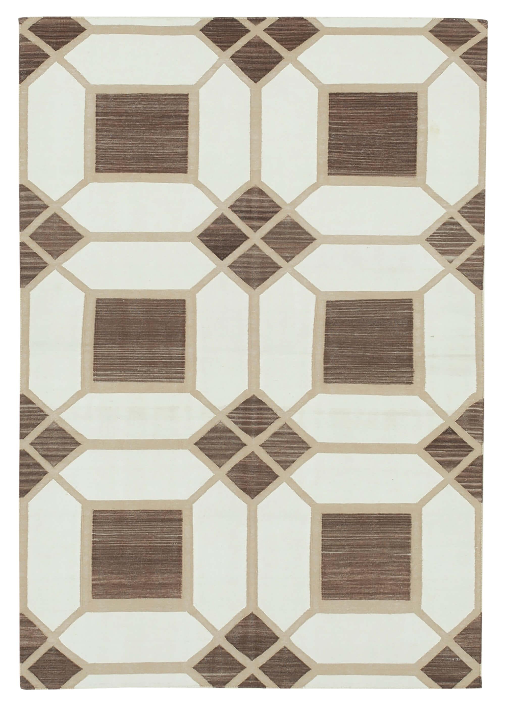 4 x 5 Beige Dhurrie Rug - 2905