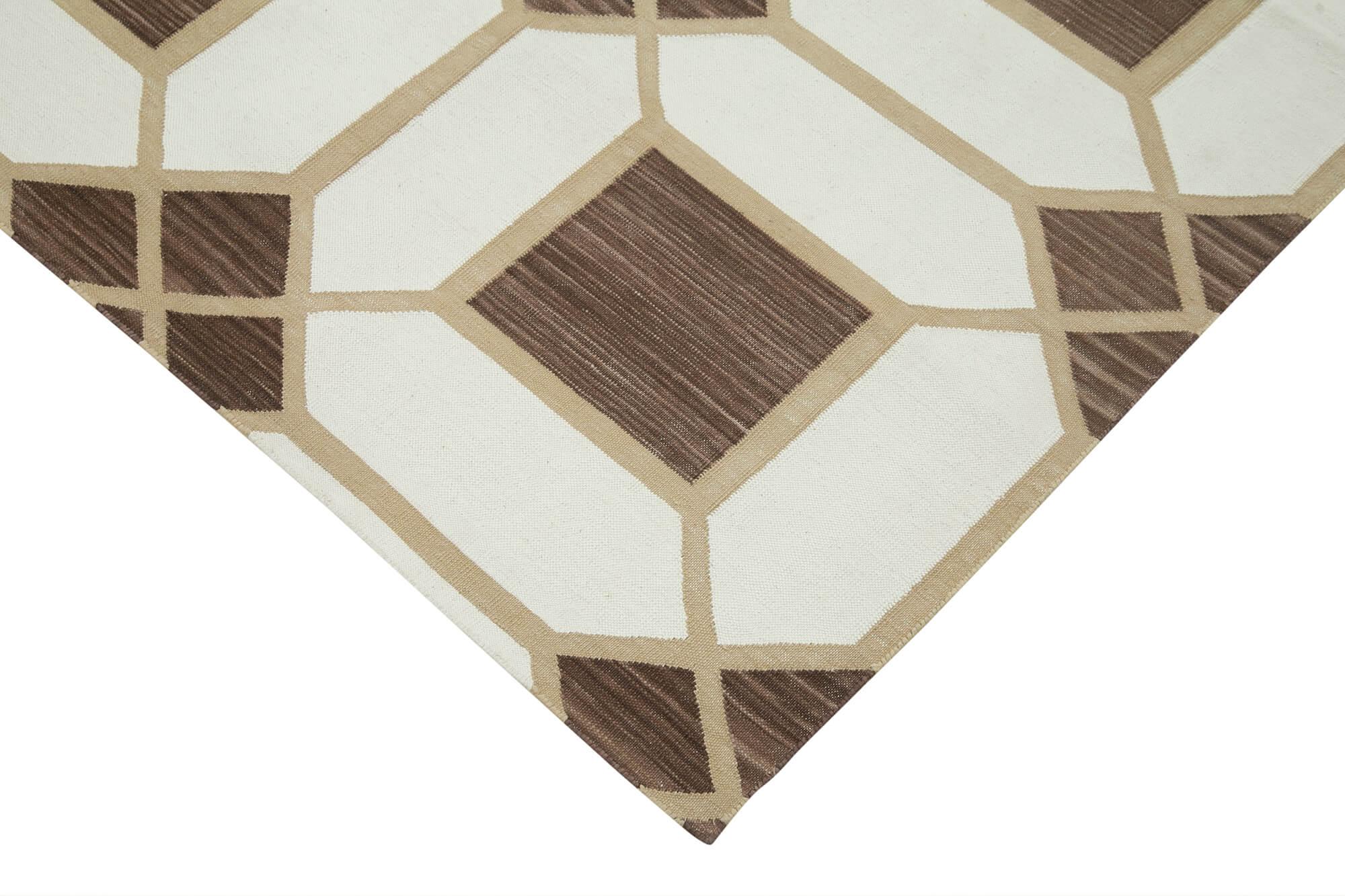 4 x 5 Beige Dhurrie Rug - 2905