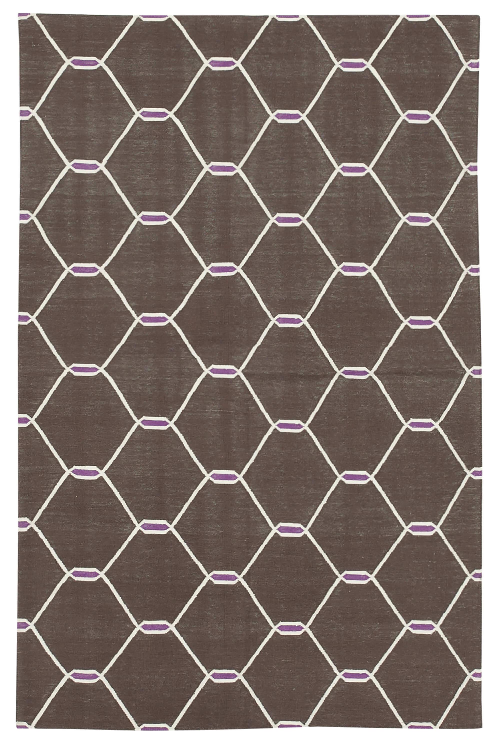 4 x 6 Brown Dhurrie Rug - 2906