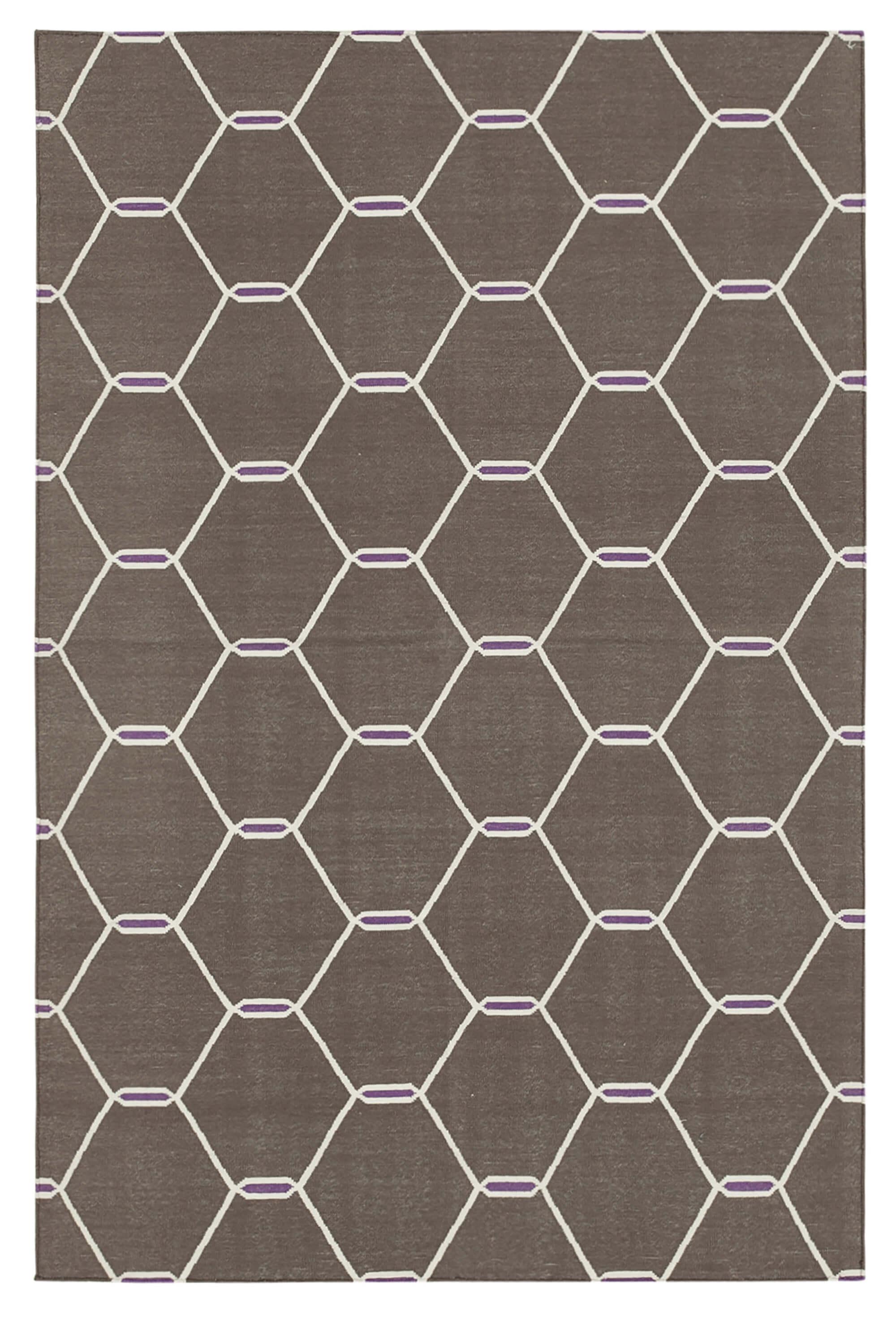 4 x 5 Brown Dhurrie Rug - 2907