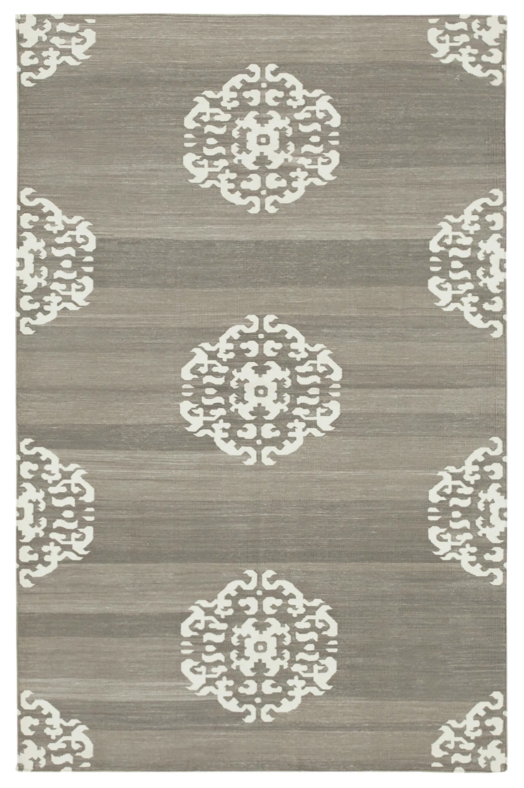 4 x 6 Beige Dhurrie Rug - 2909