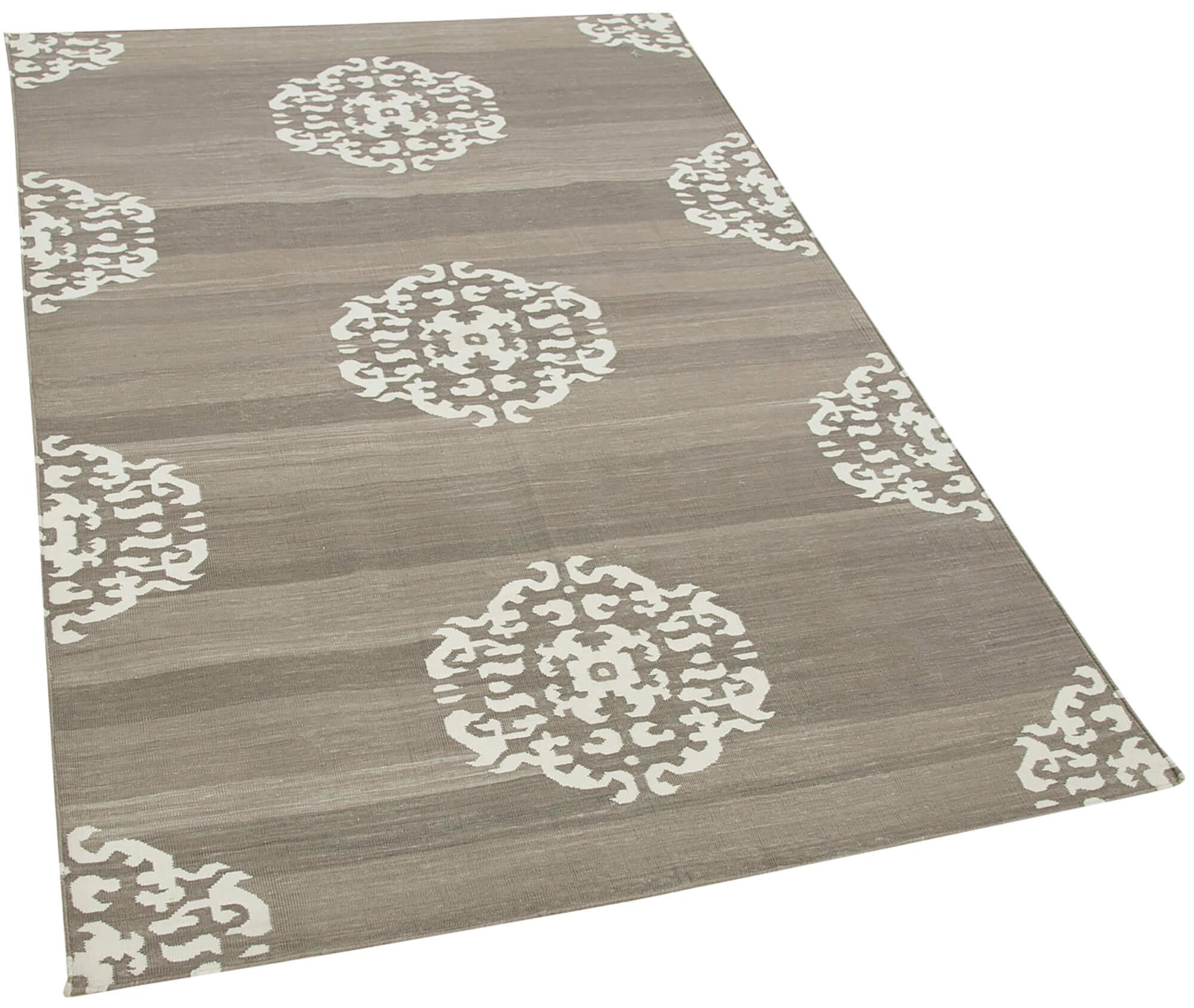 4 x 6 Beige Dhurrie Rug - 2909