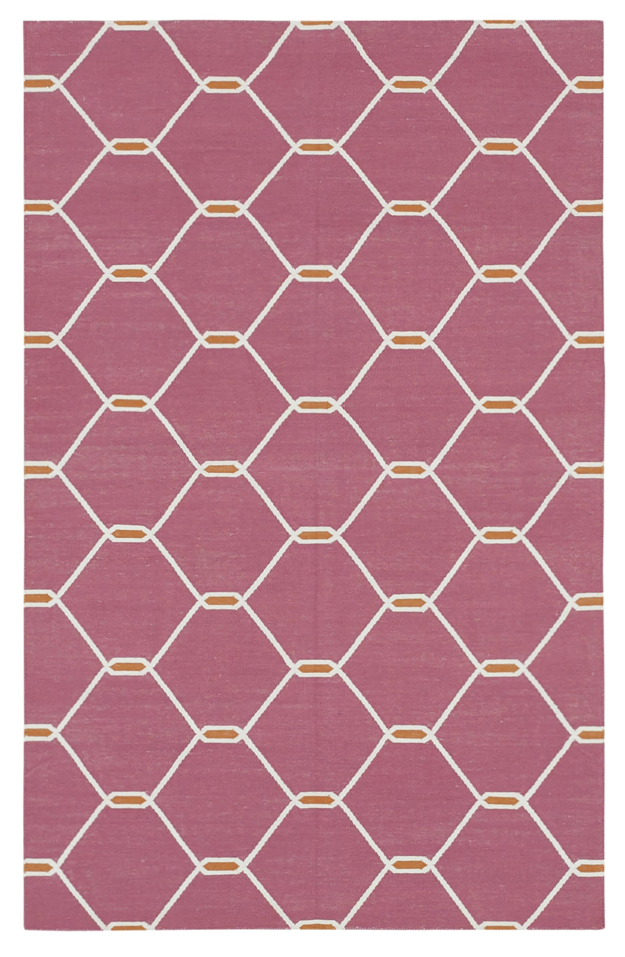 3 x 5 Fuchsia Dhurrie Rug - 2910