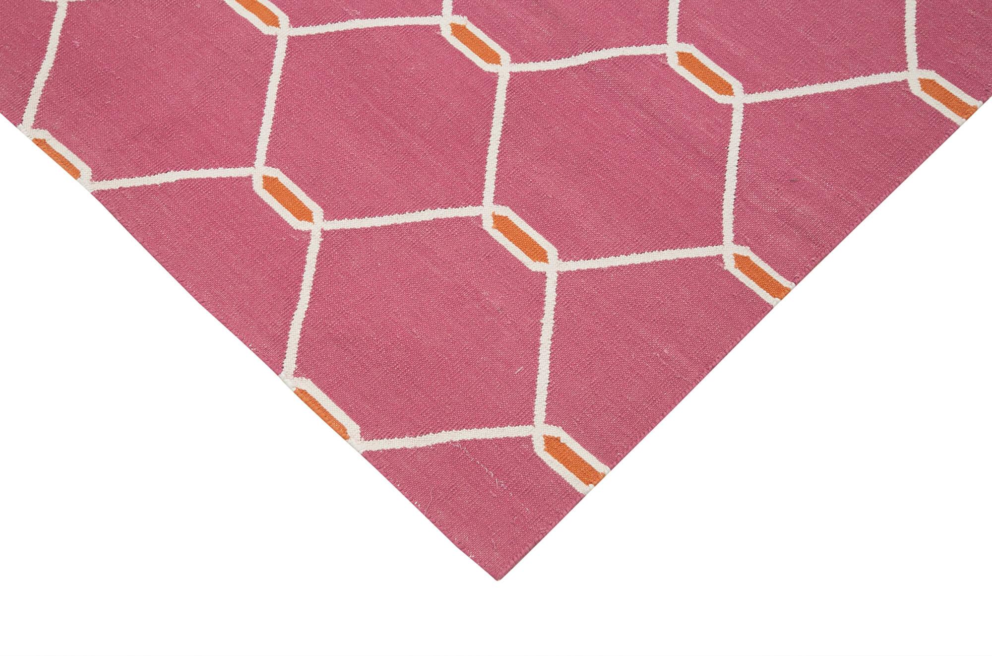 3 x 5 Fuchsia Dhurrie Rug - 2910