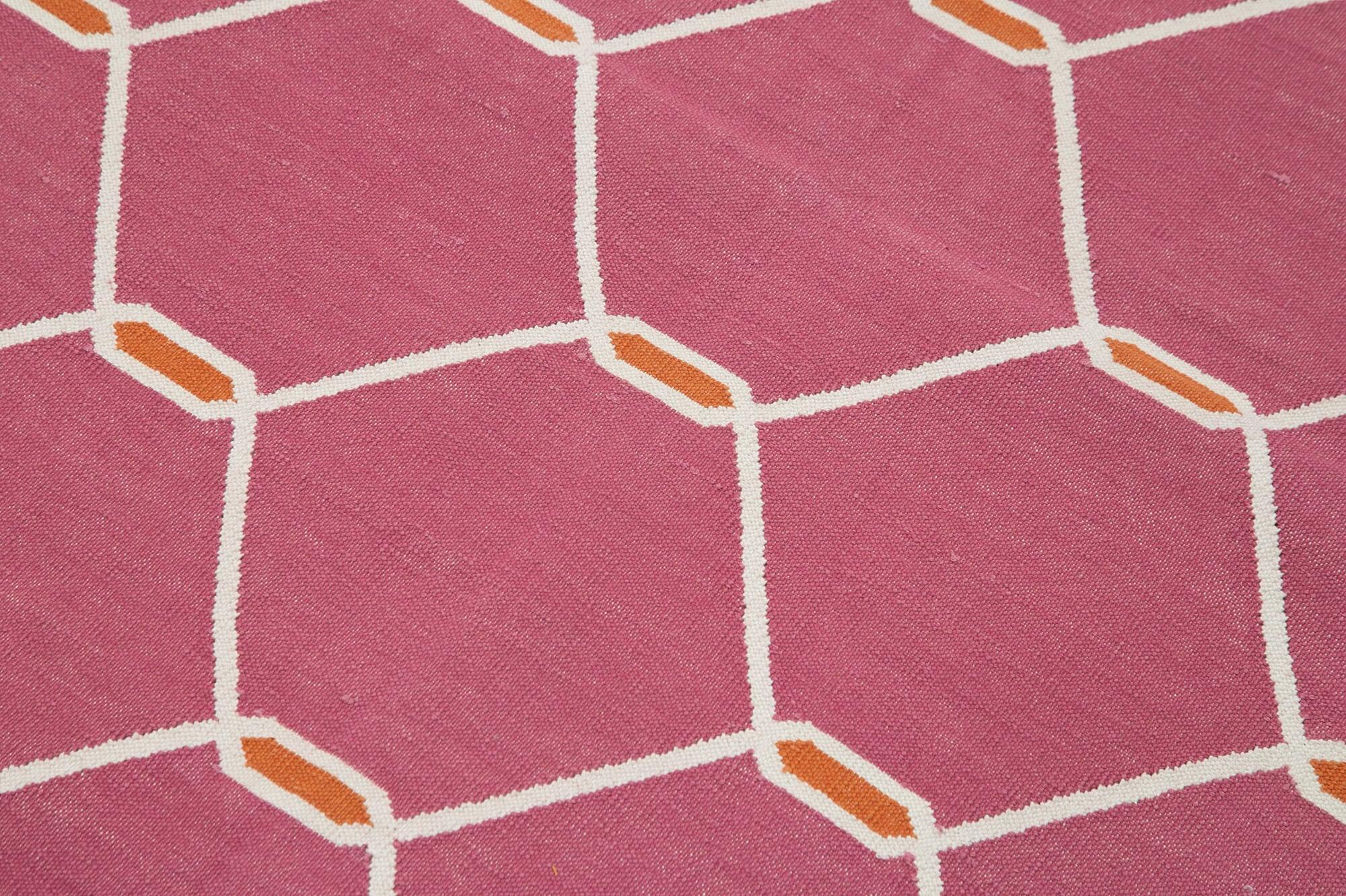 3 x 5 Fuchsia Dhurrie Rug - 2910