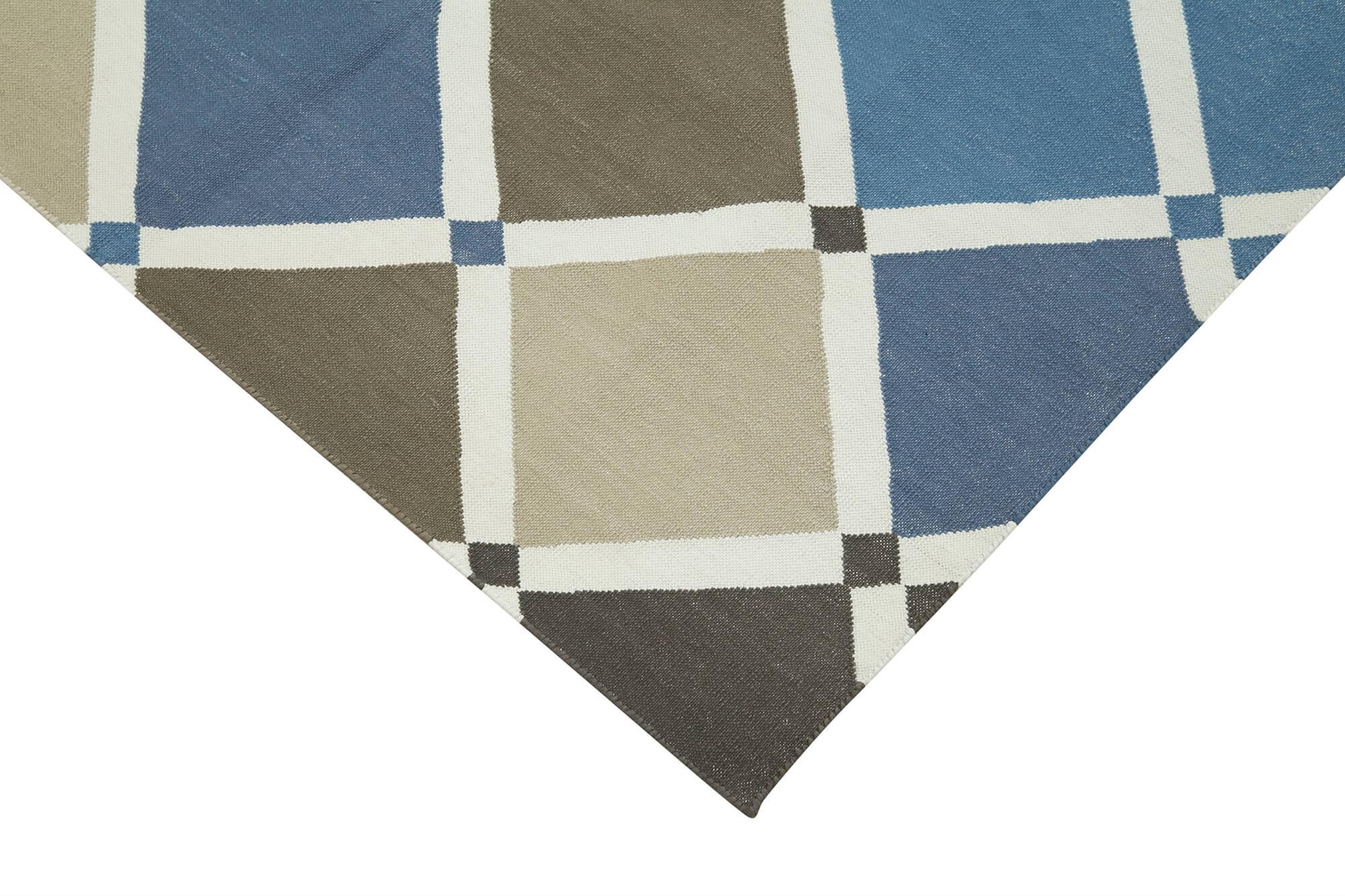 3 x 5 Blue Dhurrie Rug - 2916