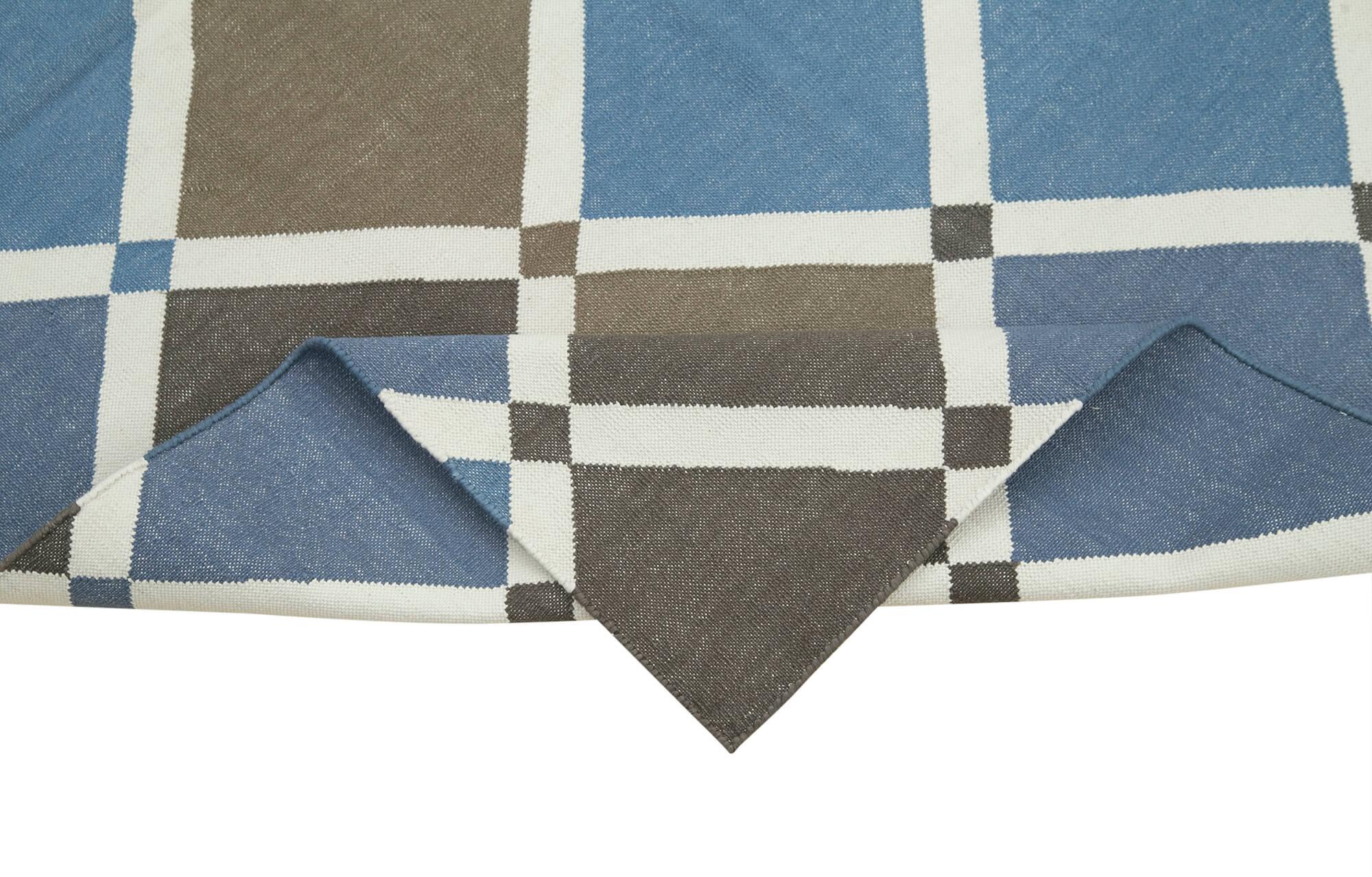 3 x 5 Blue Dhurrie Rug - 2916