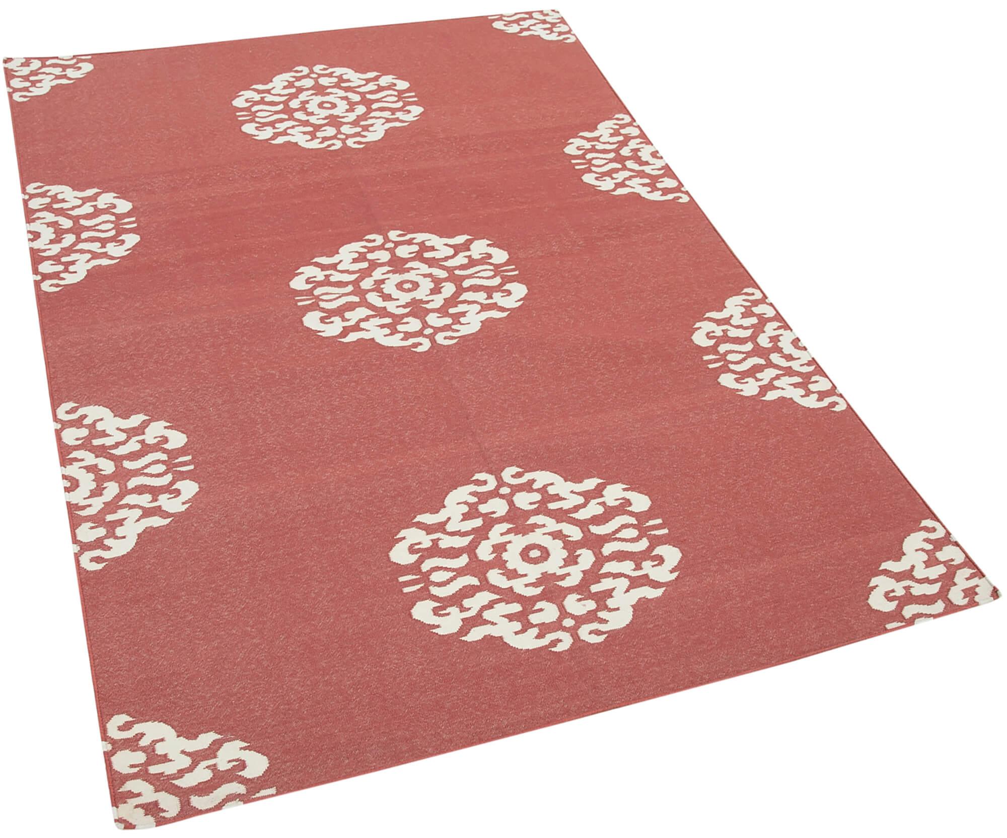 4 x 6 Red Dhurrie Rug - 2920