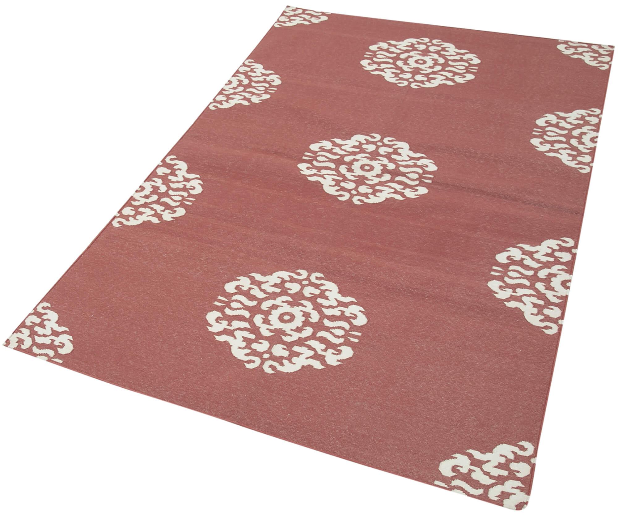 4 x 6 Red Dhurrie Rug - 2920