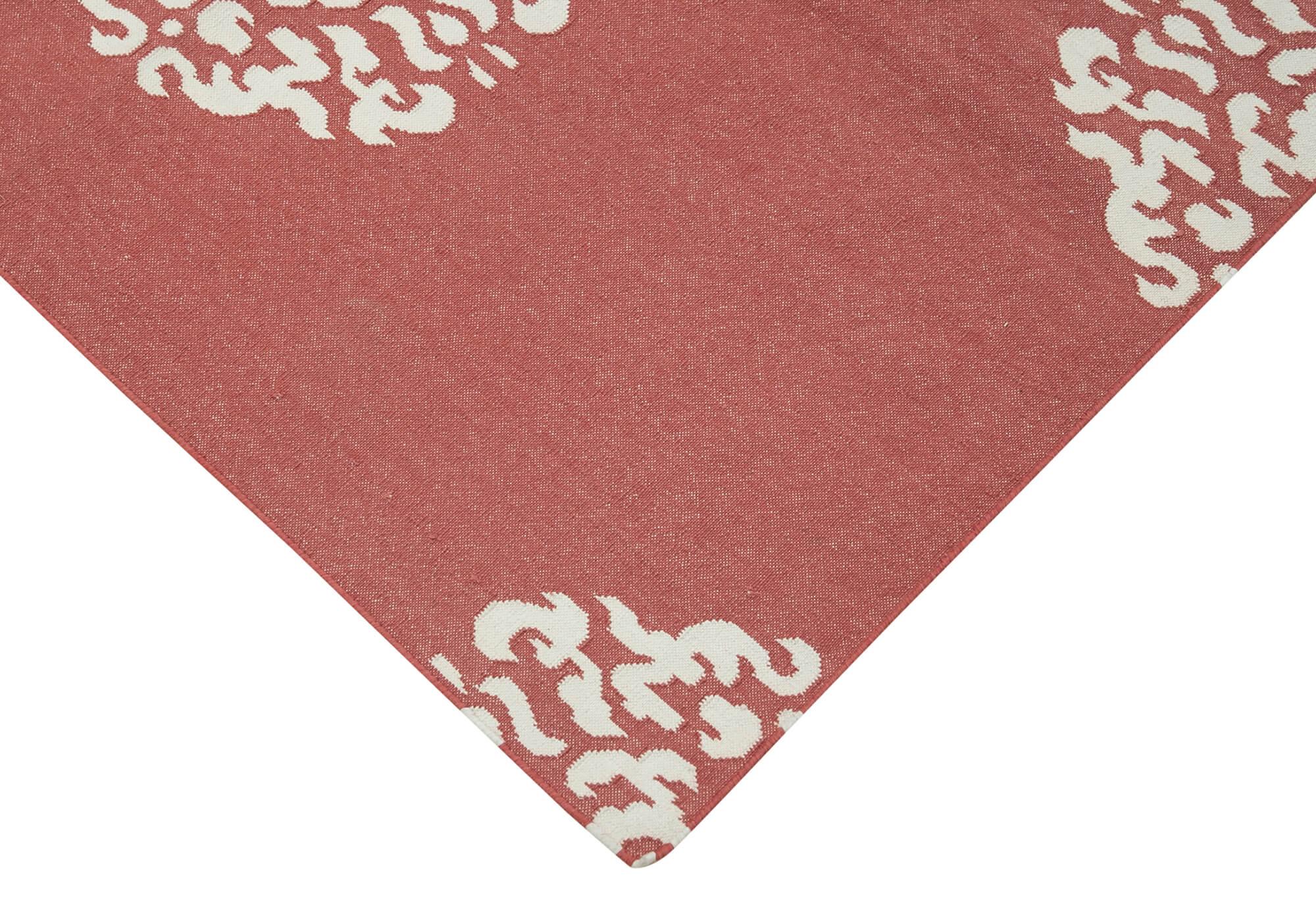 4 x 6 Red Dhurrie Rug - 2920