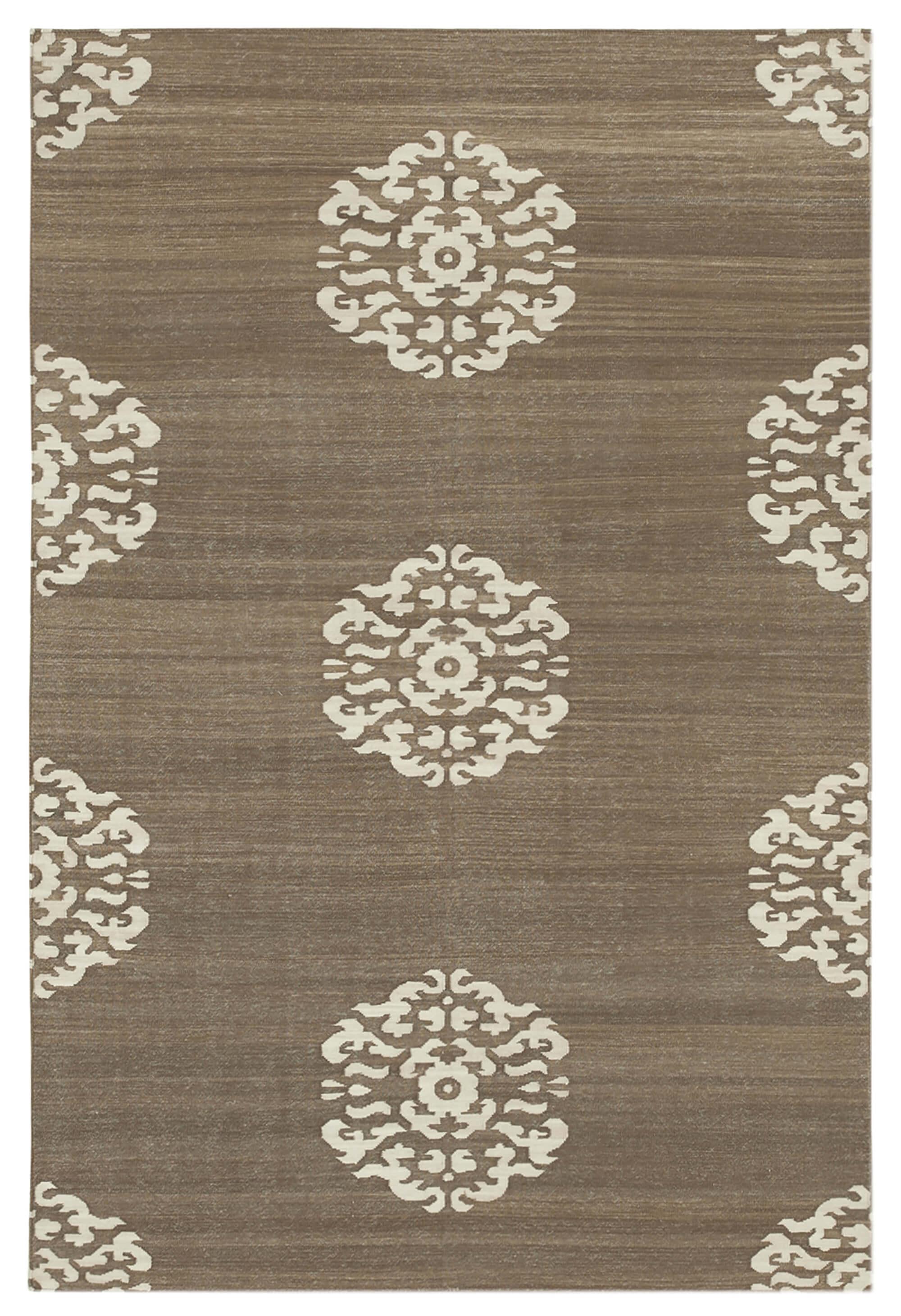 4 x 5 Brown Dhurrie Rug - 2921