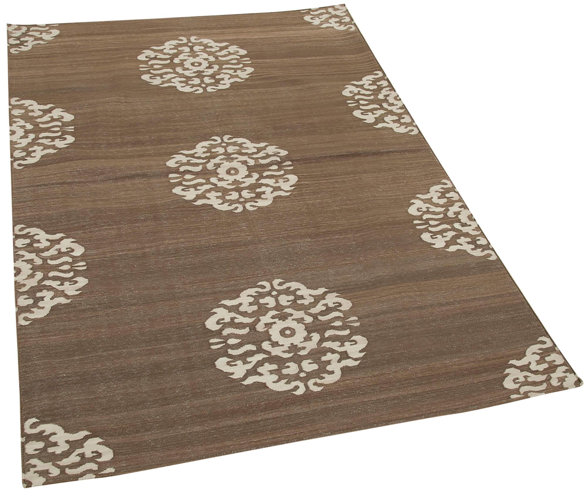 4 x 5 Brown Dhurrie Rug - 2921