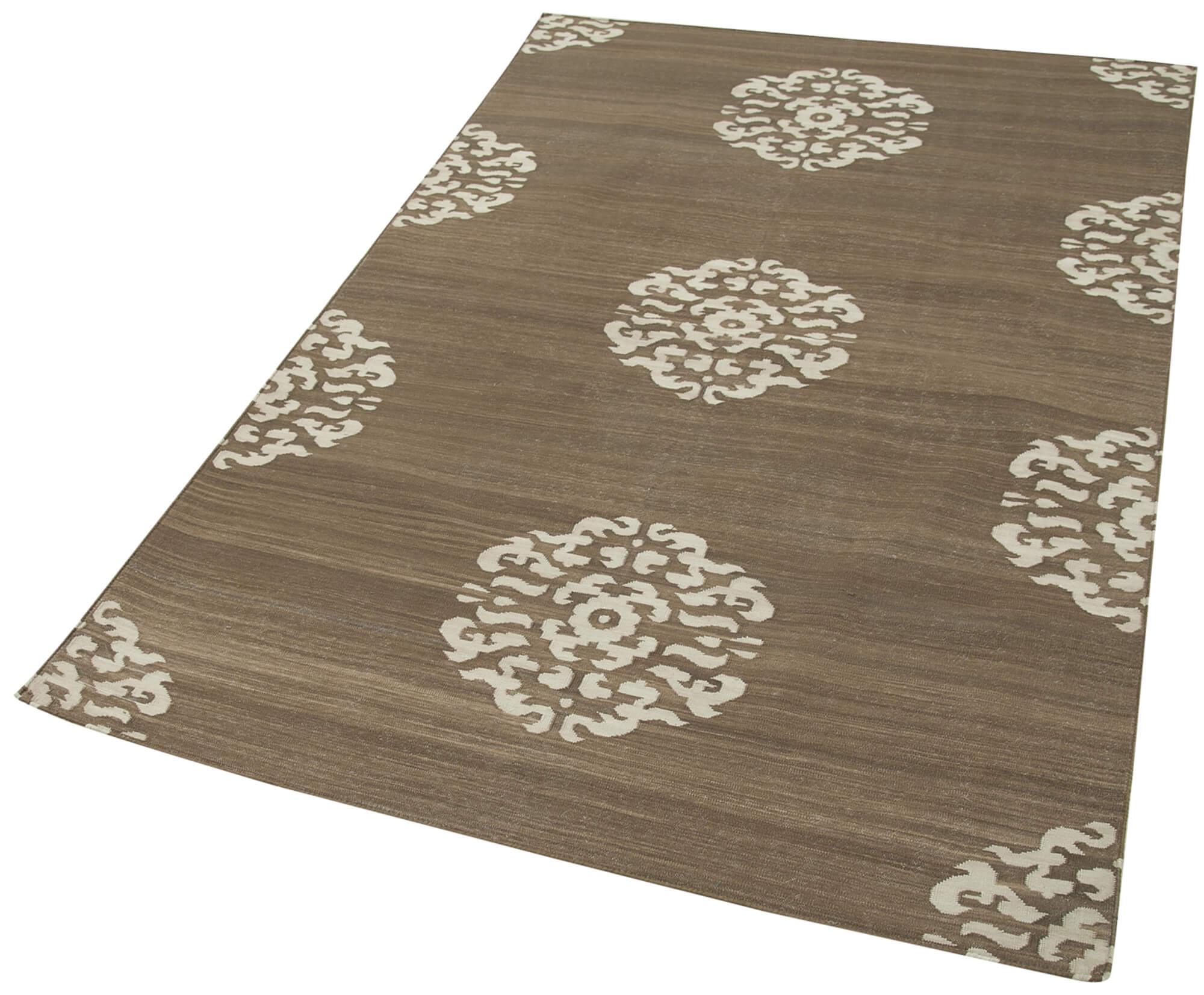 4 x 5 Brown Dhurrie Rug - 2921