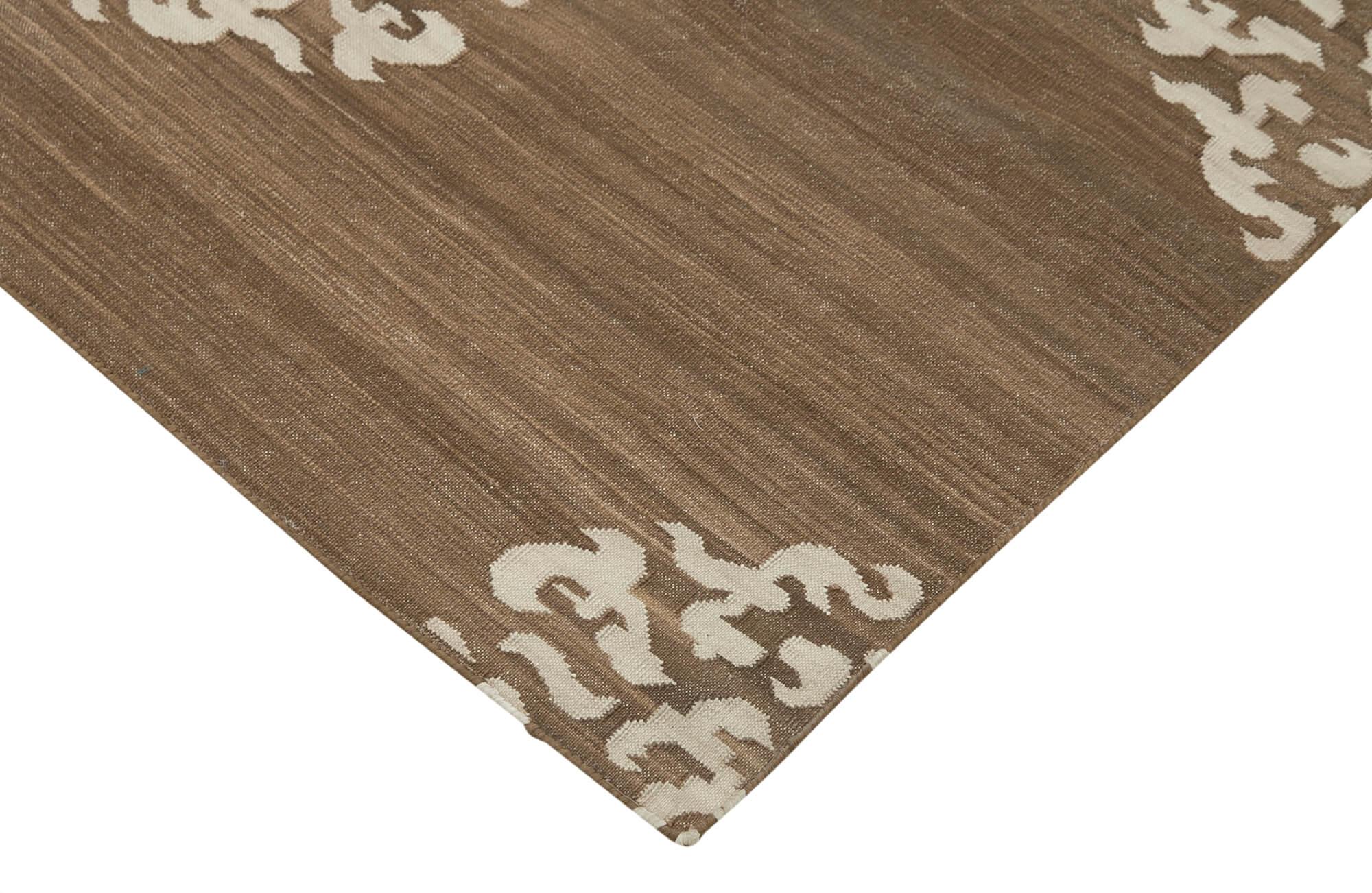 4 x 5 Brown Dhurrie Rug - 2921