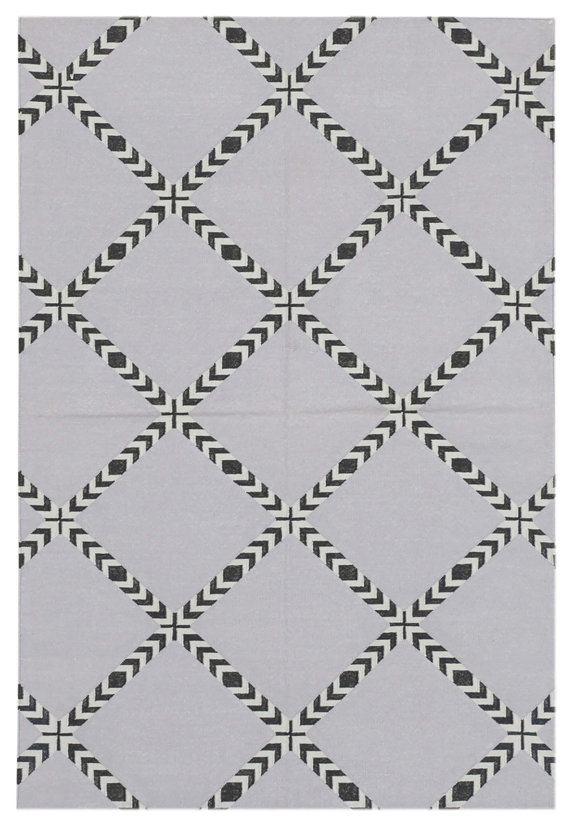 3 x 5 Black Dhurrie Rug - 2922