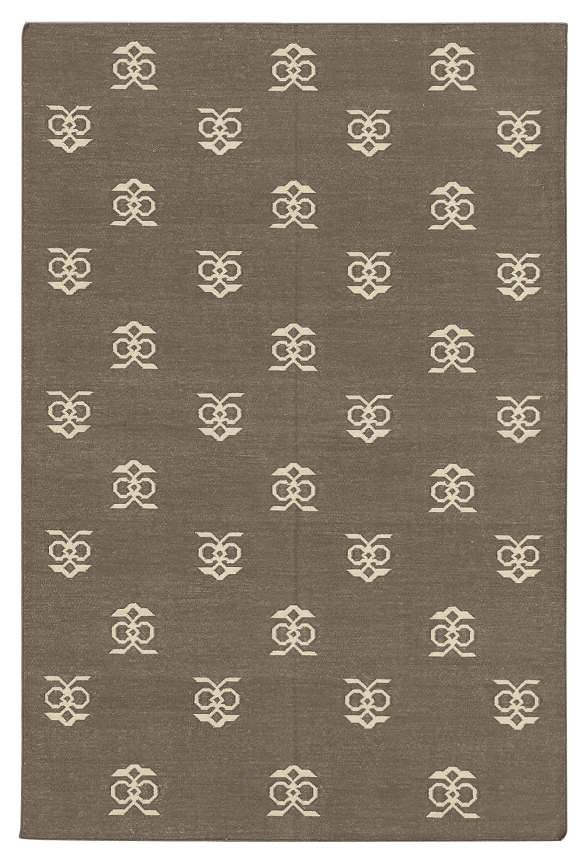 4 x 5 Brown Dhurrie Rug - 2924