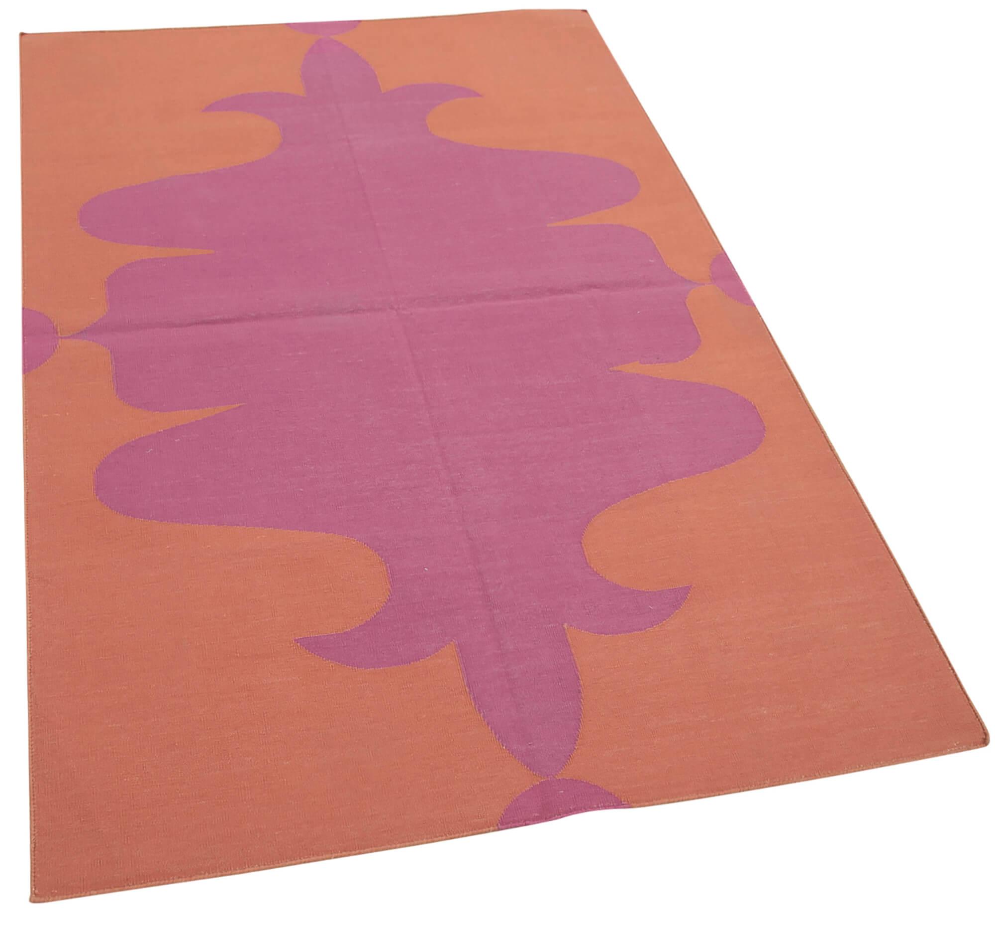 3 x 5 Fuchsia Dhurrie Rug - 2928