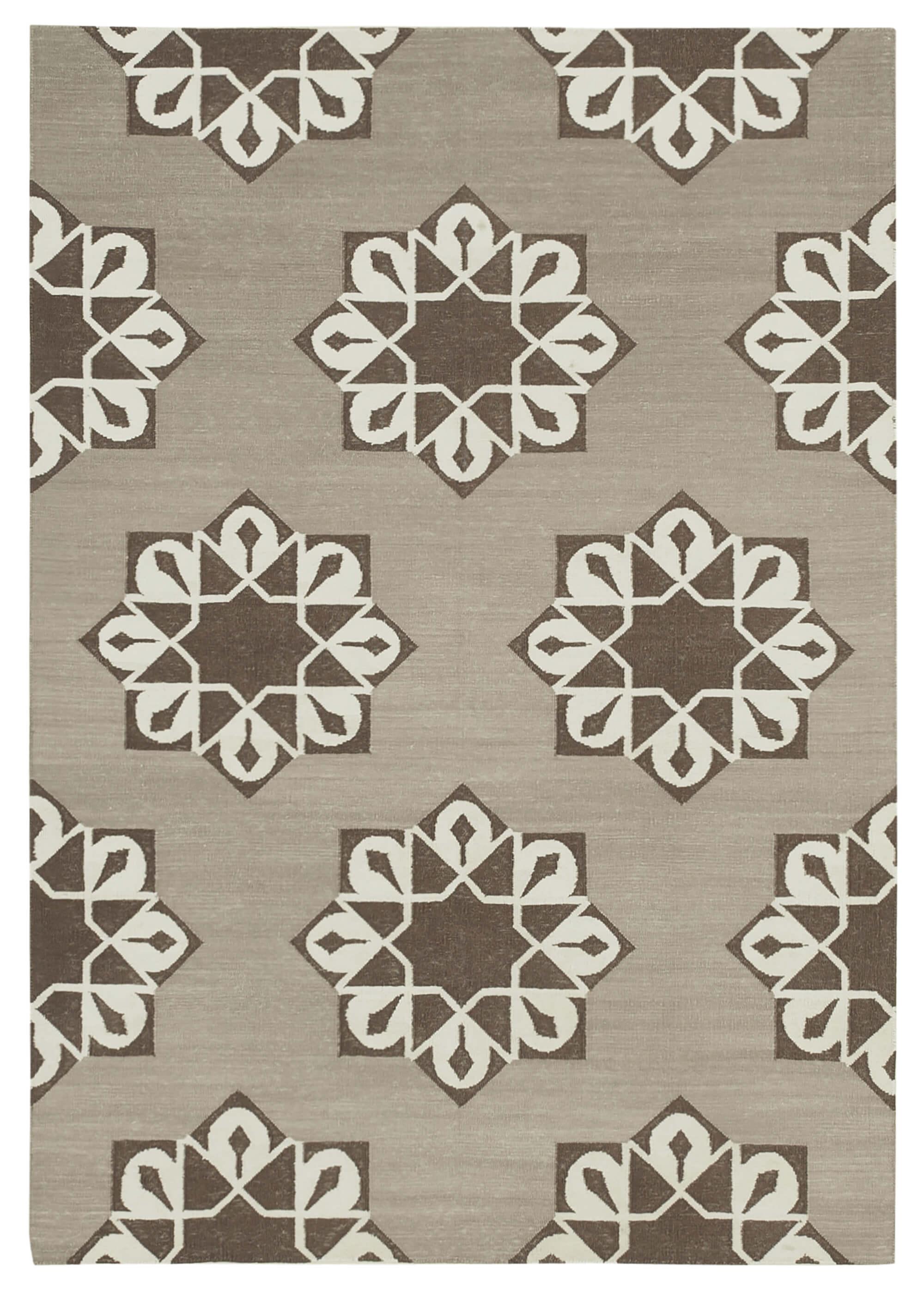 4 x 5 Brown Dhurrie Rug - 2929