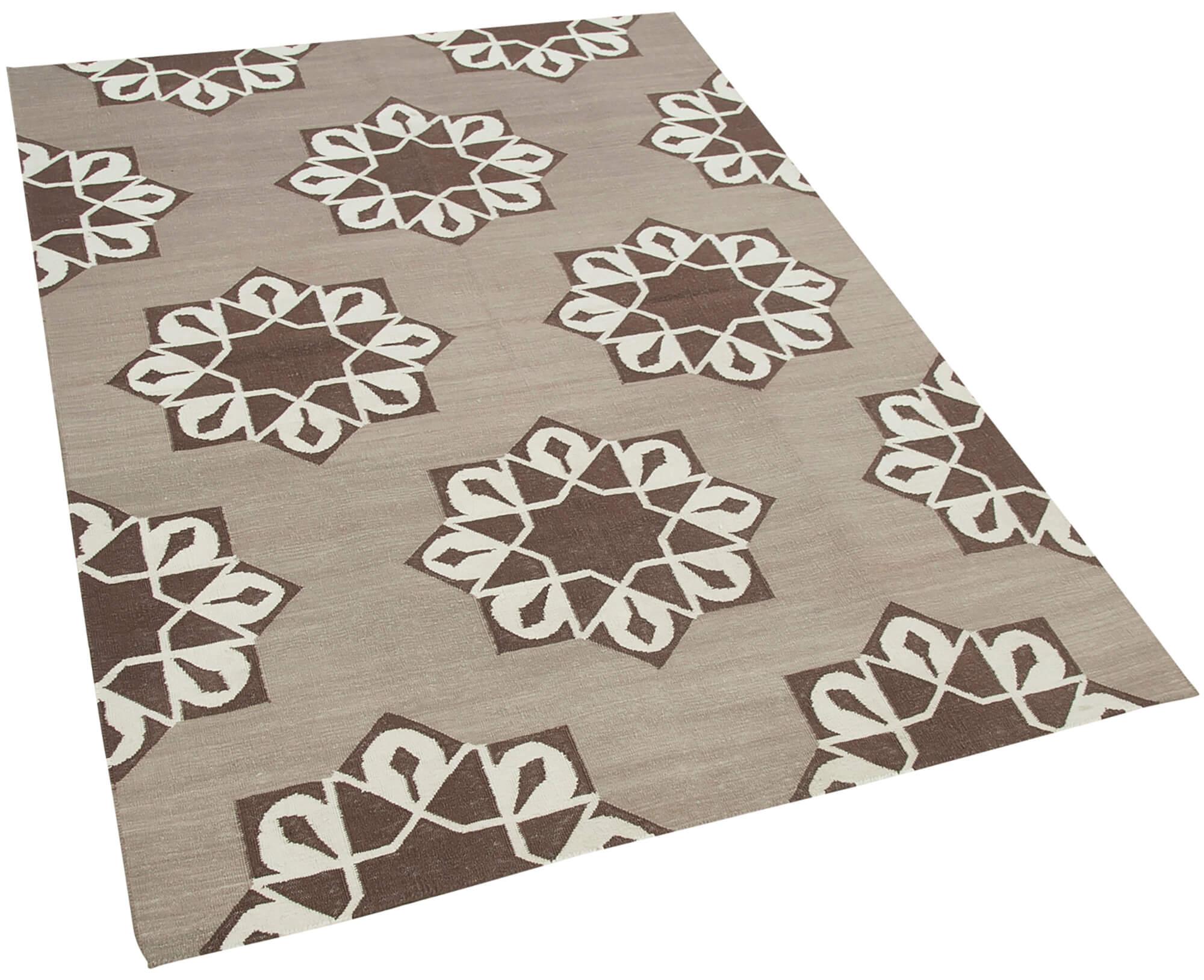 4 x 5 Brown Dhurrie Rug - 2929