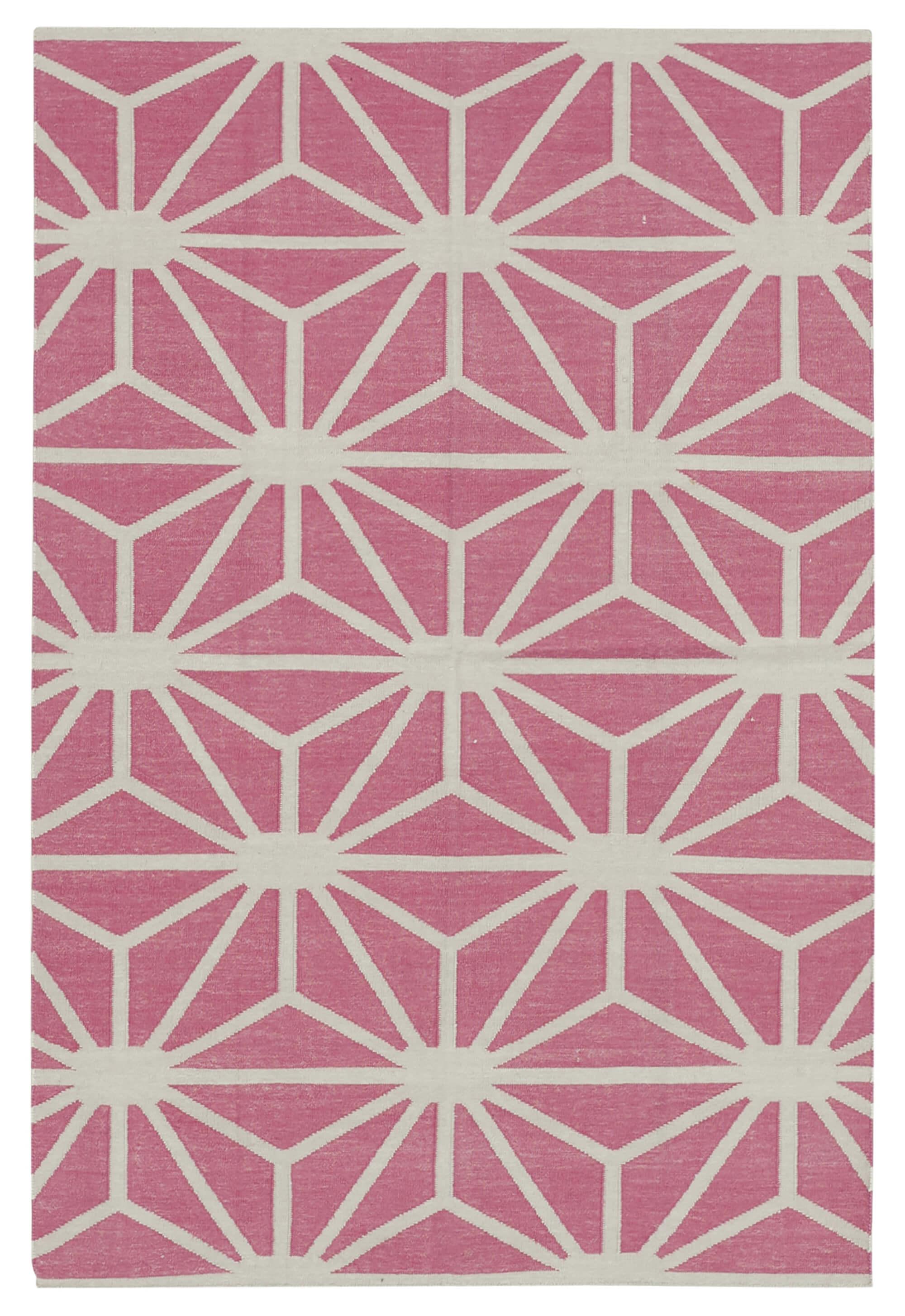 4 x 5 Fuchsia Dhurrie Rug - 2930