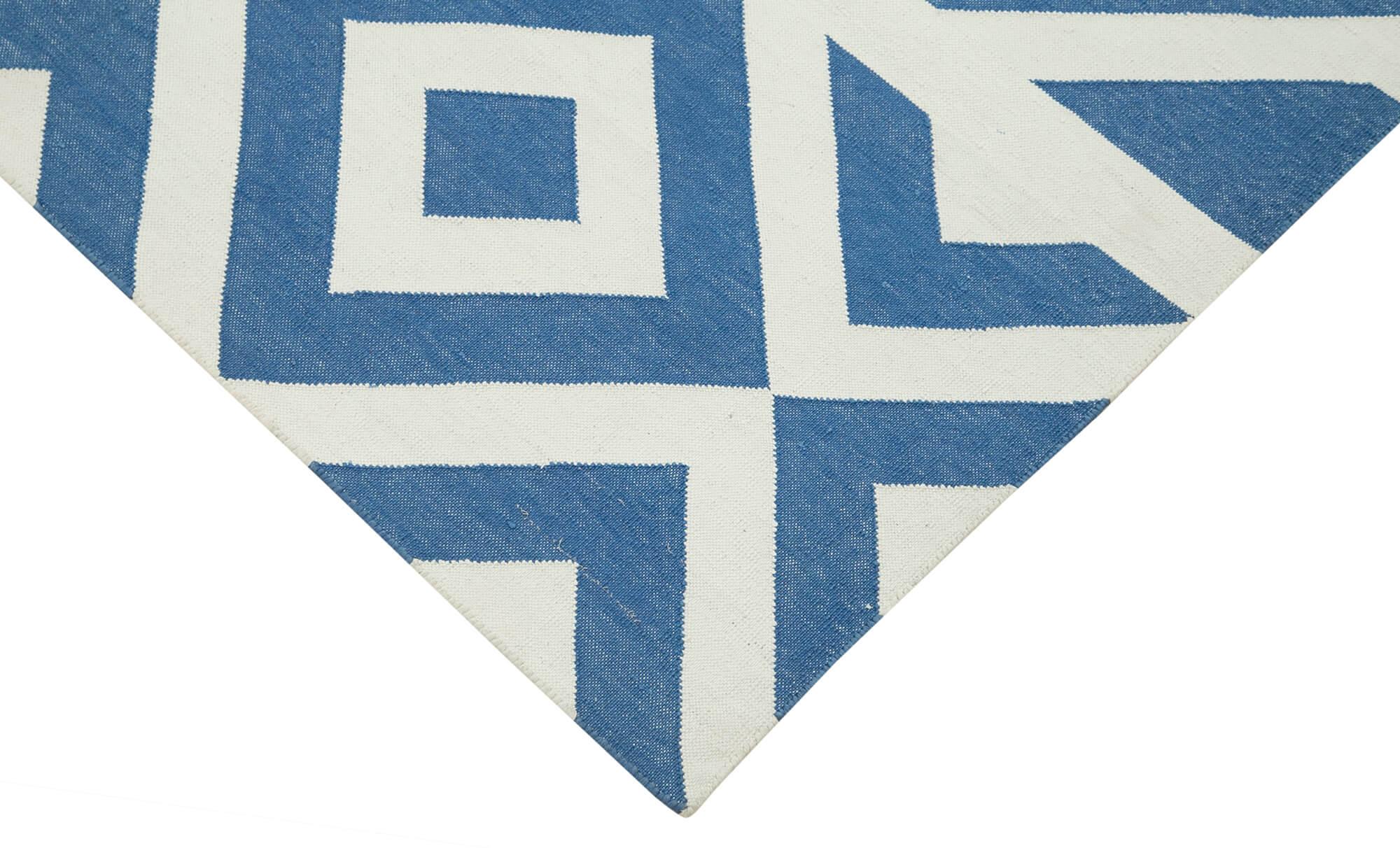 4 x 5 Blue Dhurrie Rug - 2935