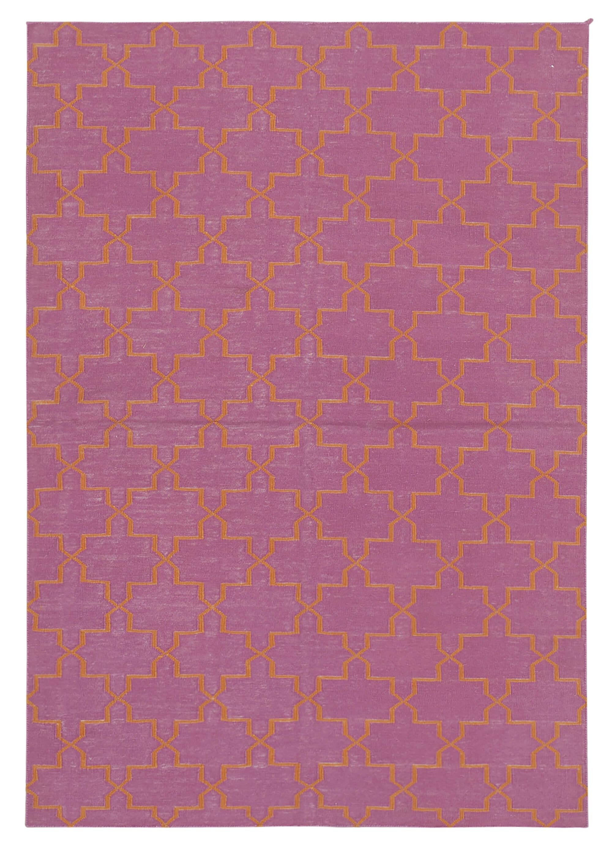 4 x 5 Fuchsia Dhurrie Rug - 2941