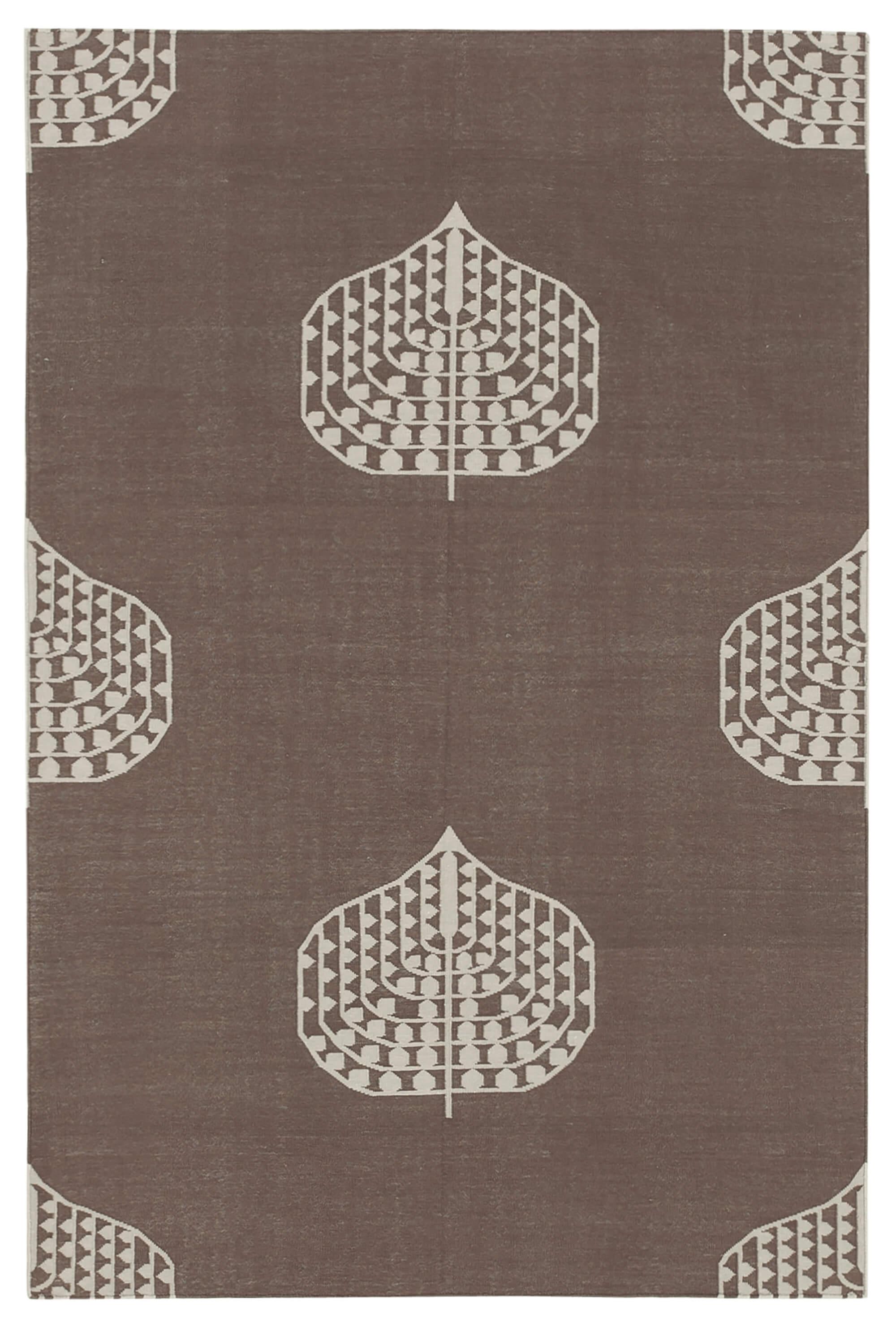 4 x 5 Brown Dhurrie Rug - 2943