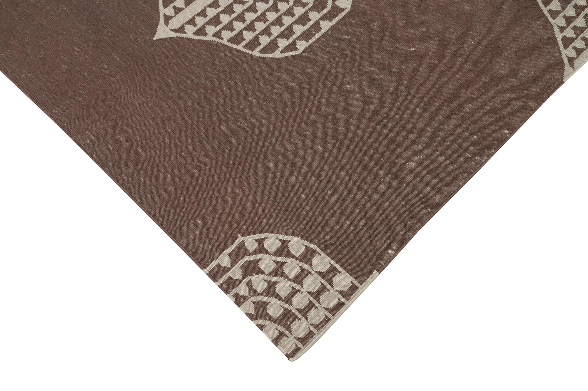 4 x 5 Brown Dhurrie Rug - 2943