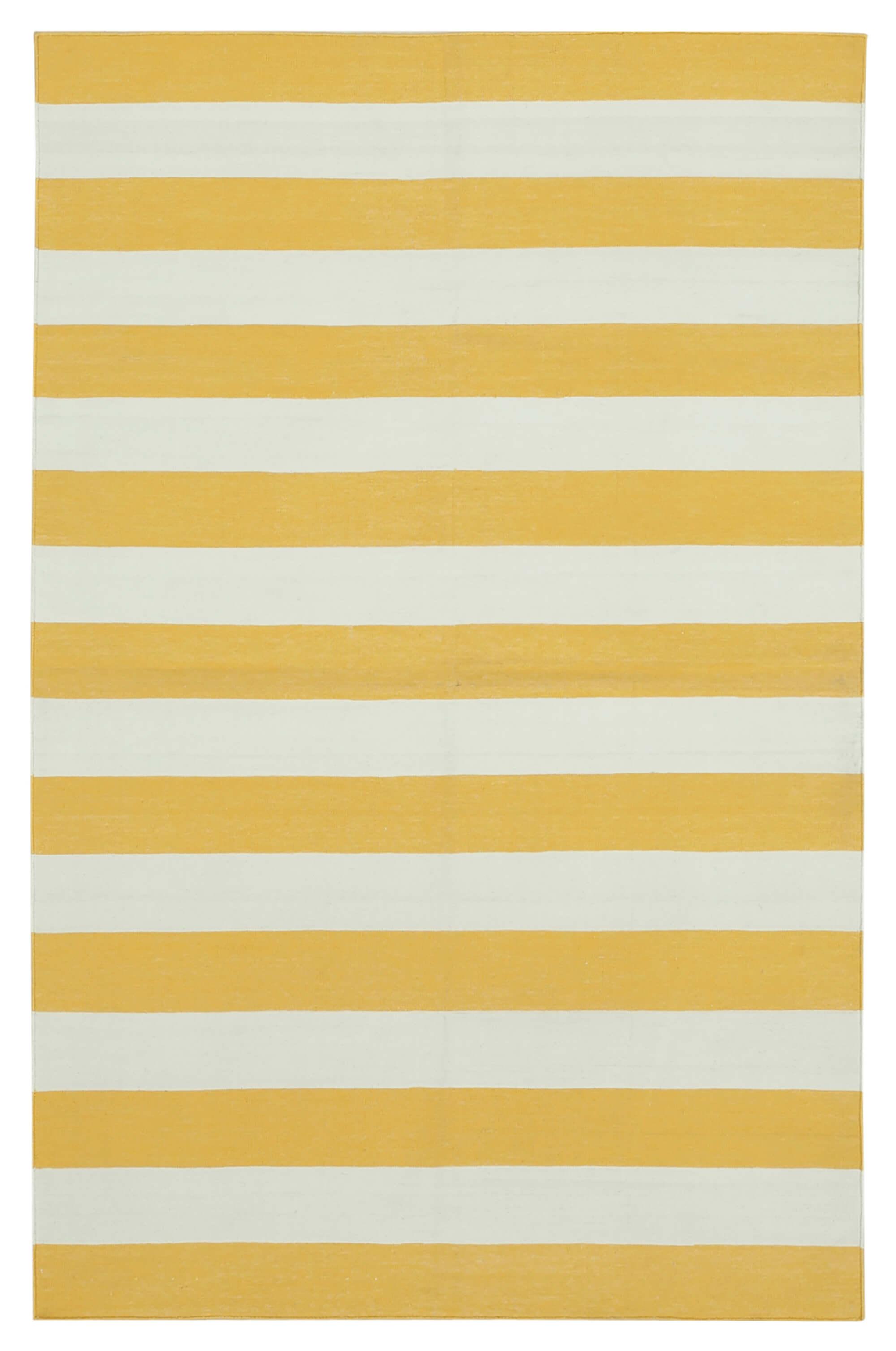 3 x 5 Yellow Dhurrie Rug - 2945