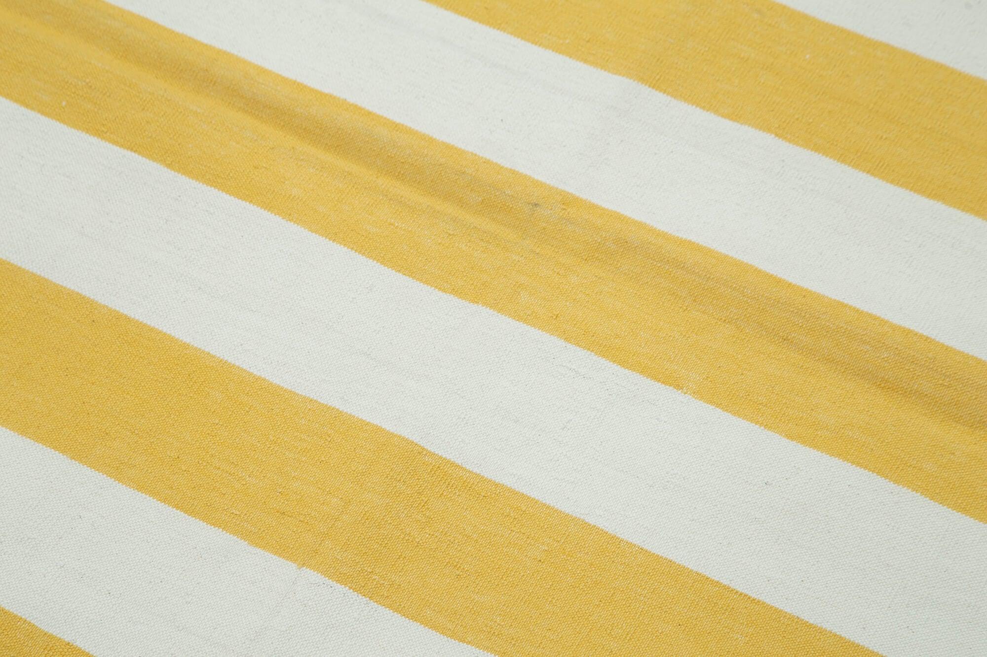 3 x 5 Yellow Dhurrie Rug - 2945