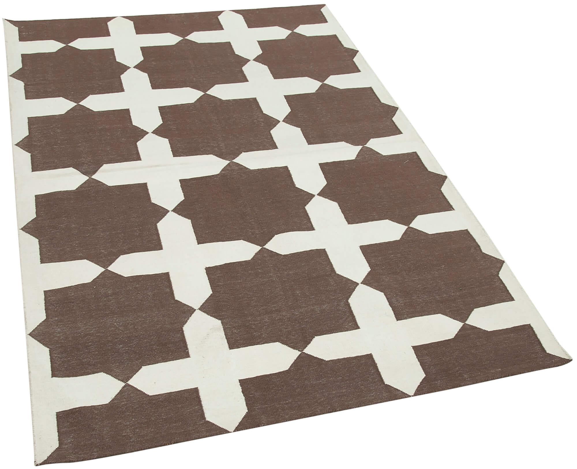 4 x 6 Brown Dhurrie Rug - 2946