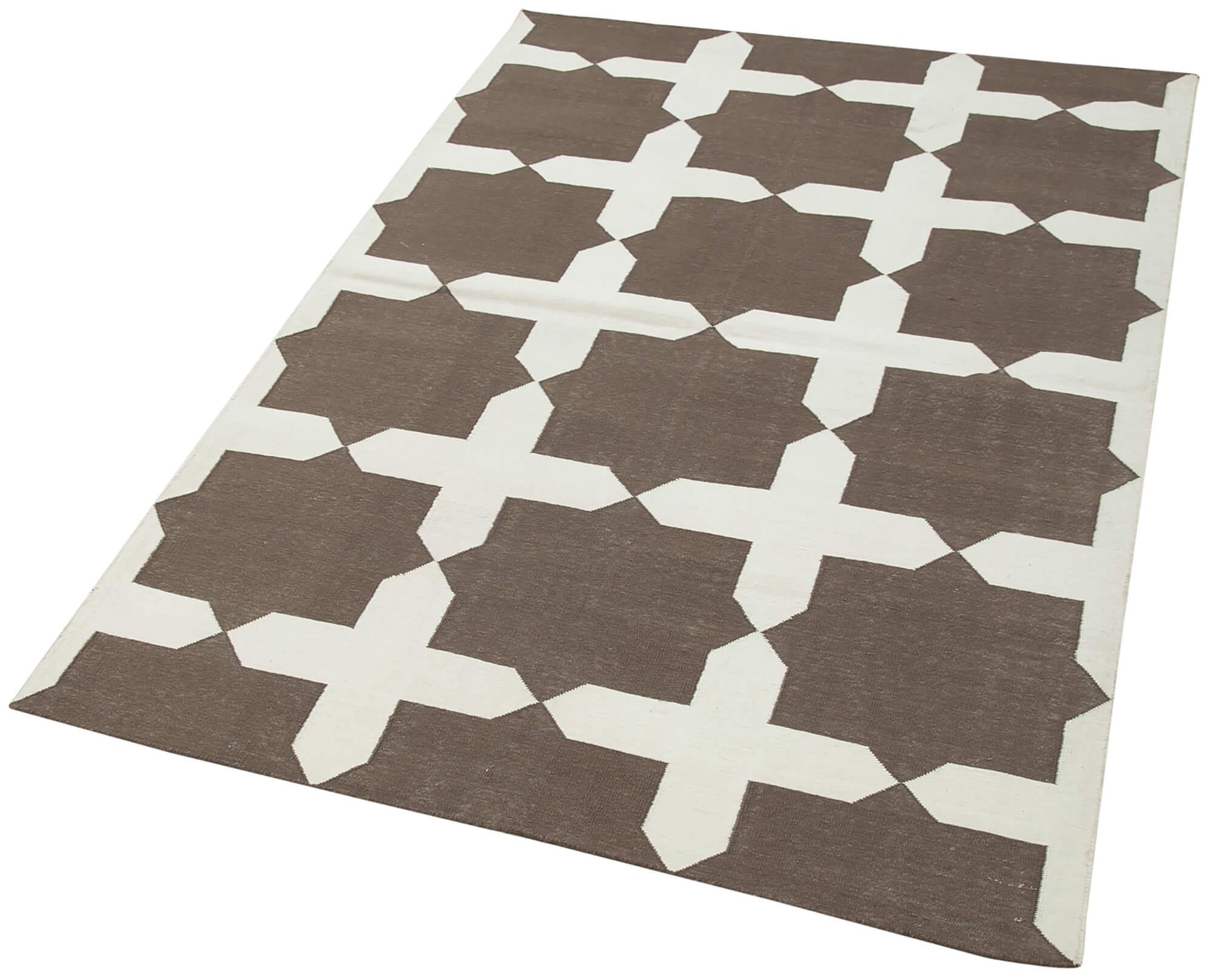 4 x 6 Brown Dhurrie Rug - 2946