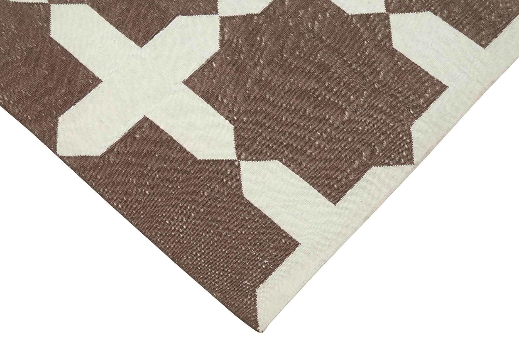 4 x 6 Brown Dhurrie Rug - 2946