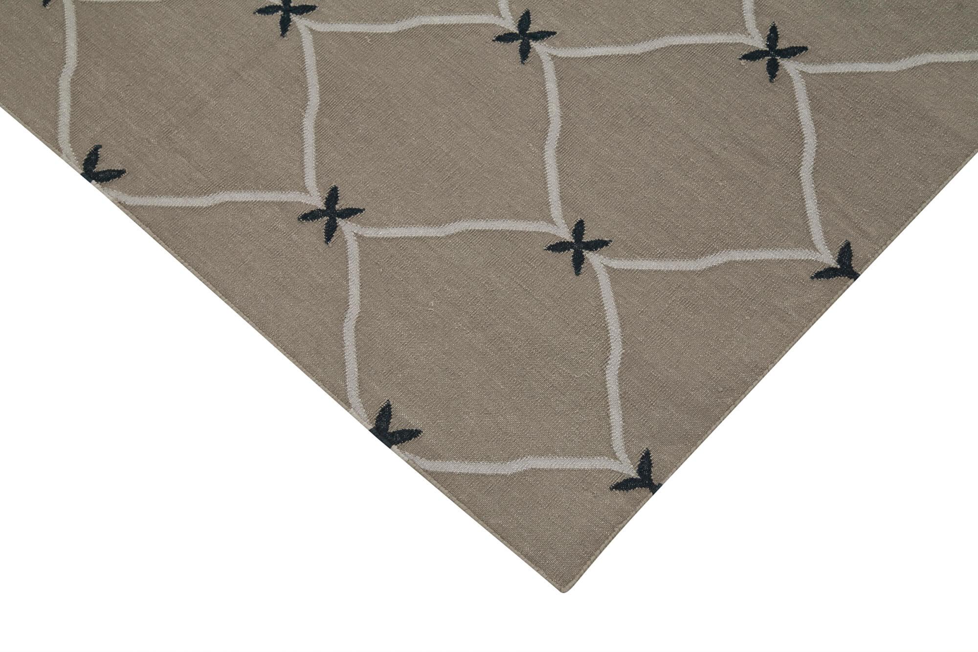 4 x 5 Grey Dhurrie Rug - 2950