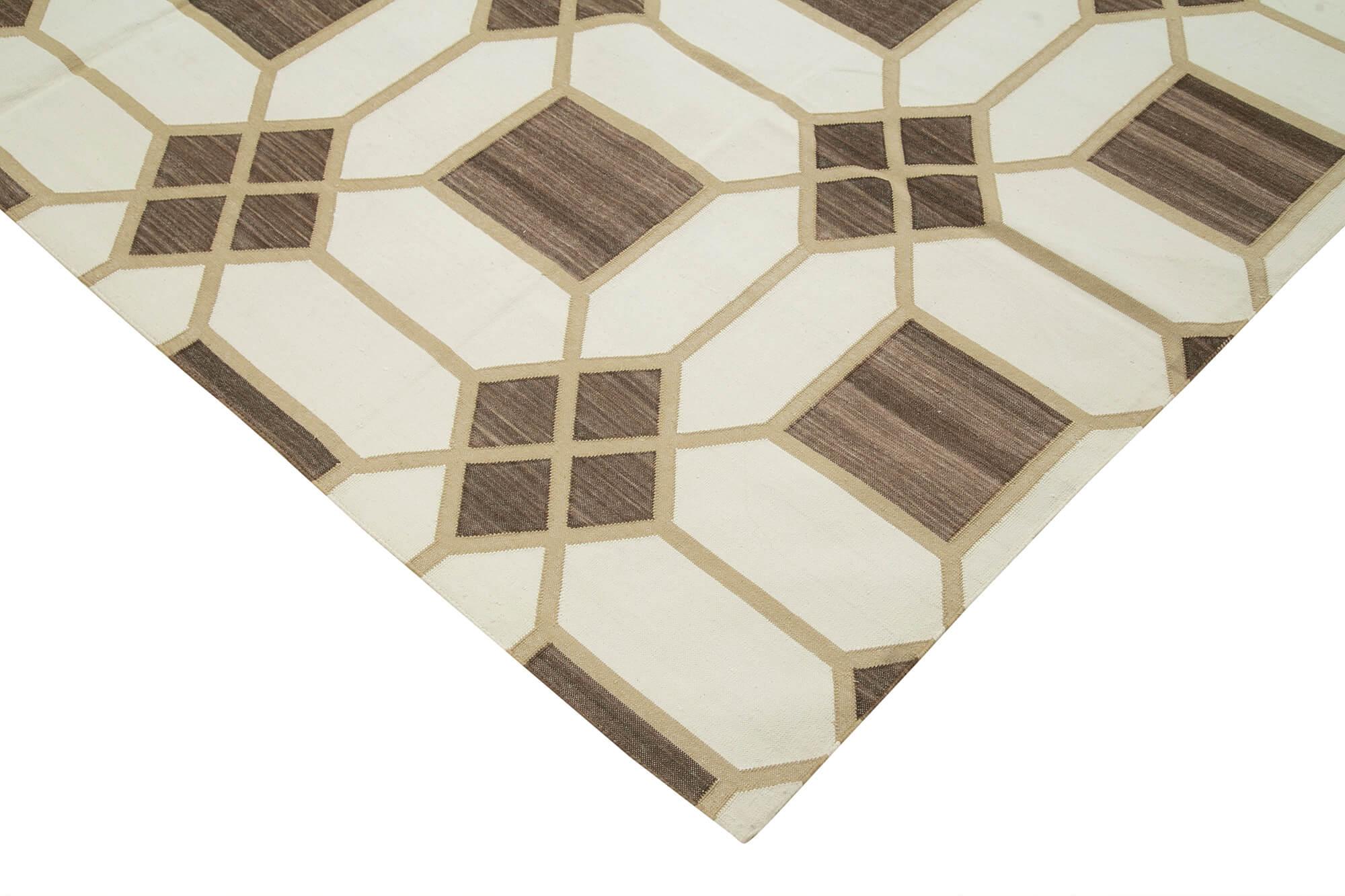 8 x 10 Brown Dhurrie Rug - 2954