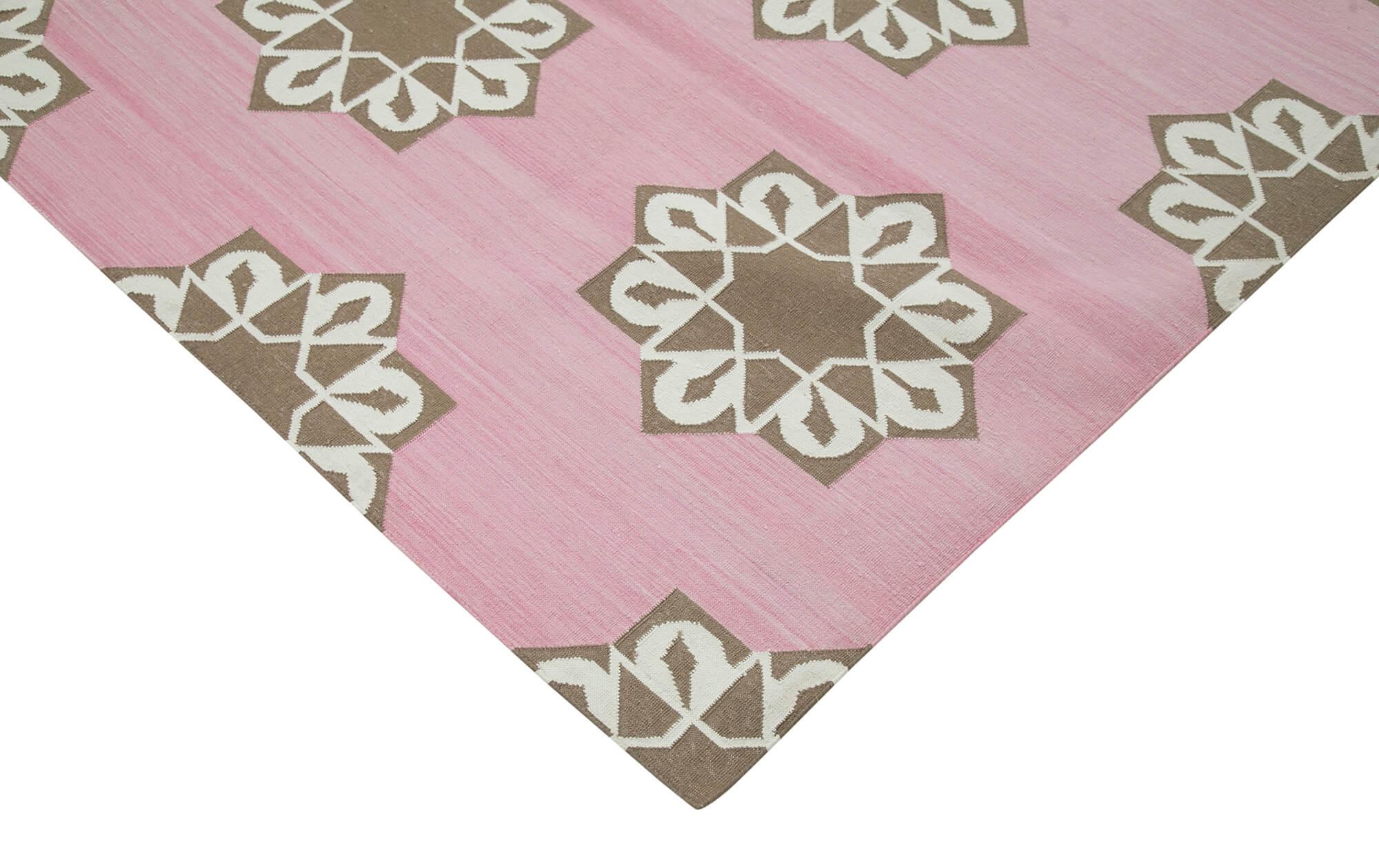 8 x 10 Pink Dhurrie Rug - 2958