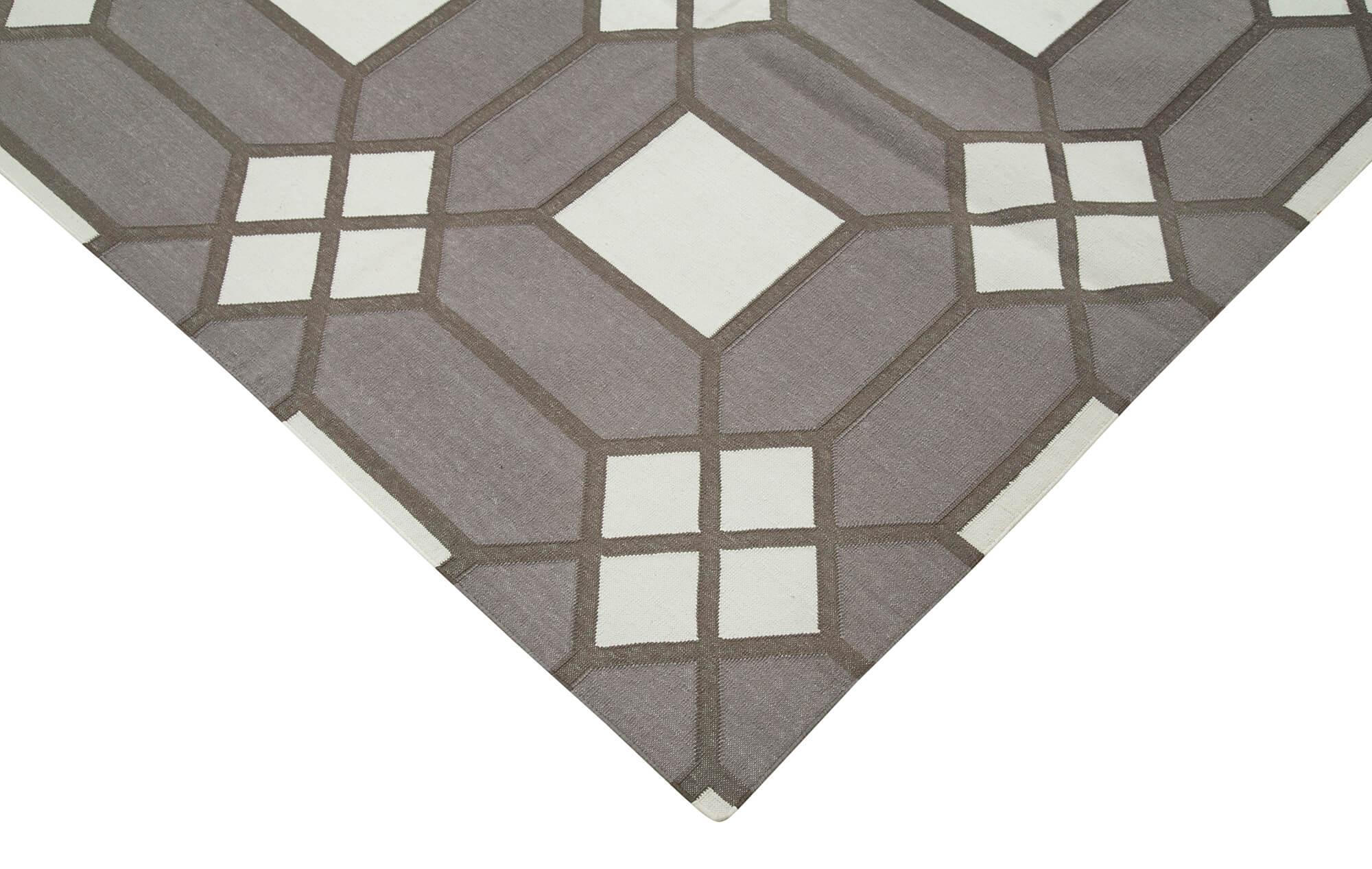 8 x 10 Brown Dhurrie Rug - 2959