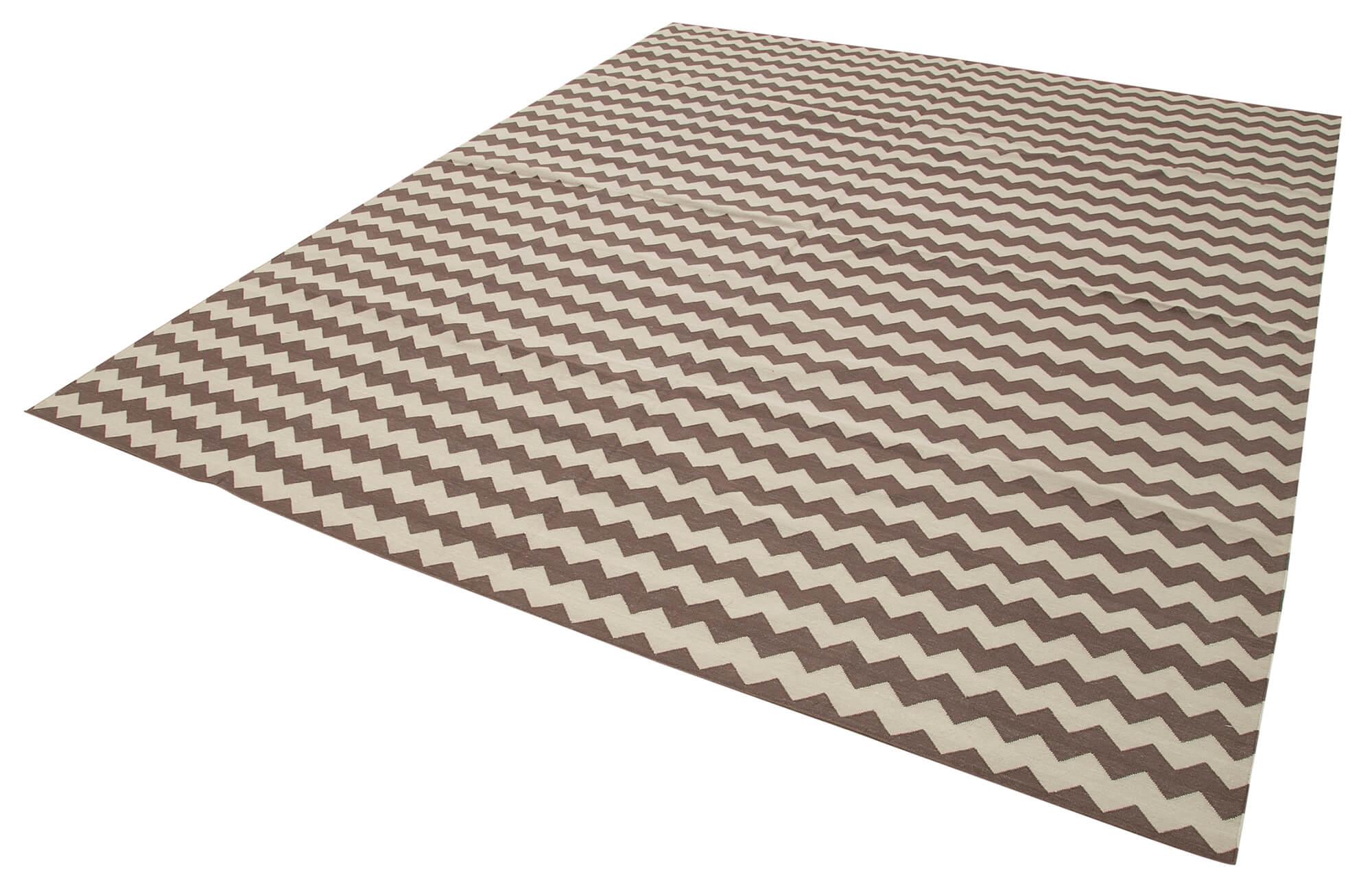 8 x 10 Brown Dhurrie Rug - 2960