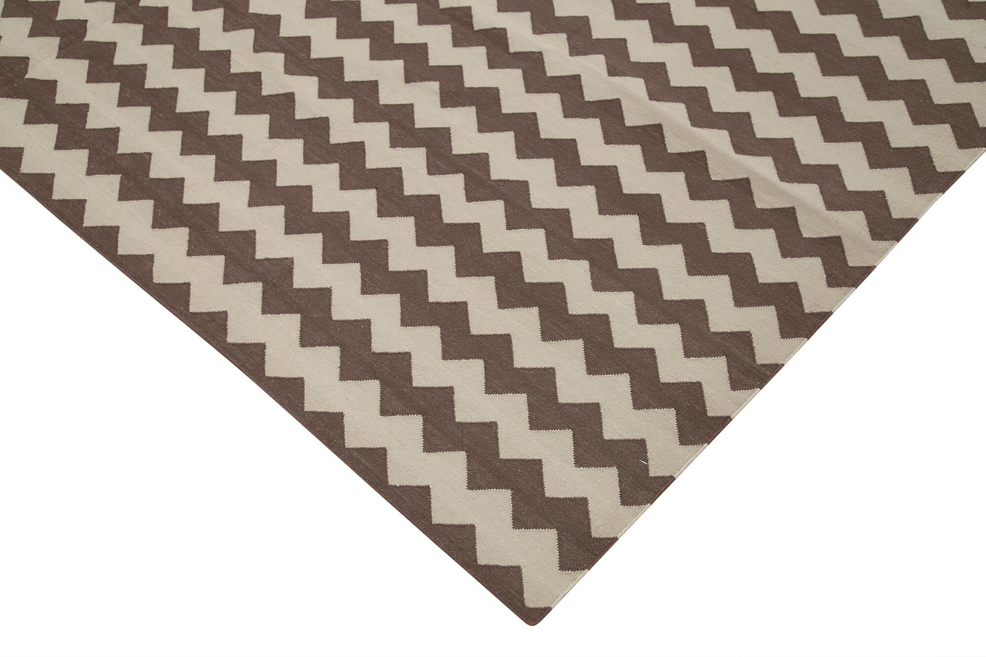 8 x 10 Brown Dhurrie Rug - 2960