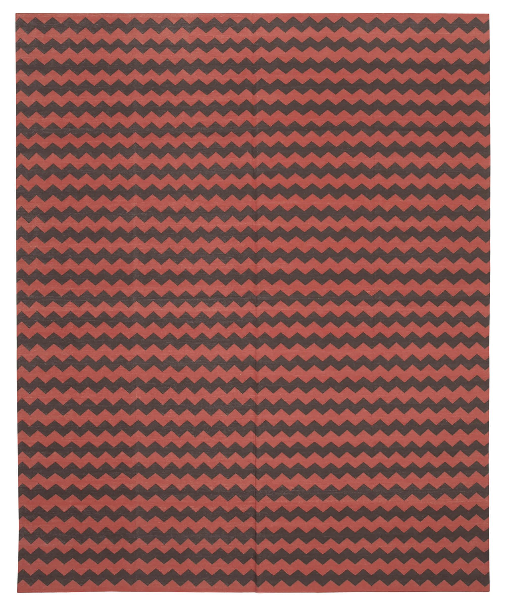 8 x 10 Brown Dhurrie Rug - 2970