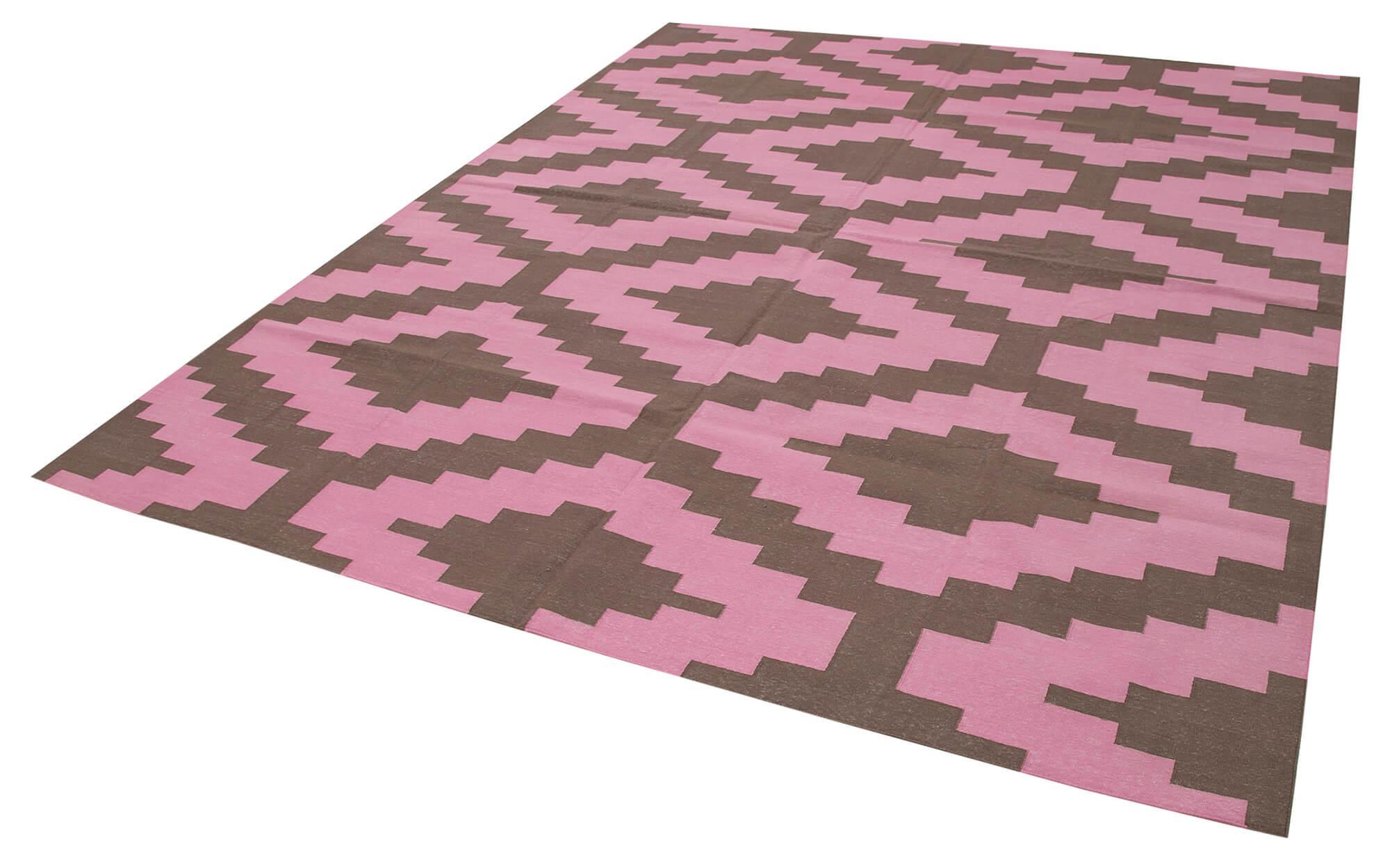 8 x 10 Pink Dhurrie Rug - 2971