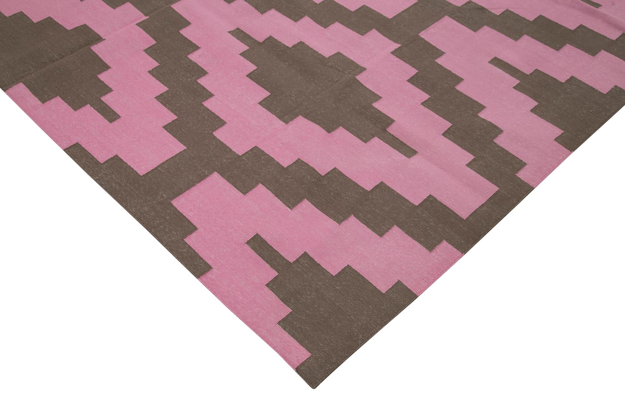 8 x 10 Pink Dhurrie Rug - 2971