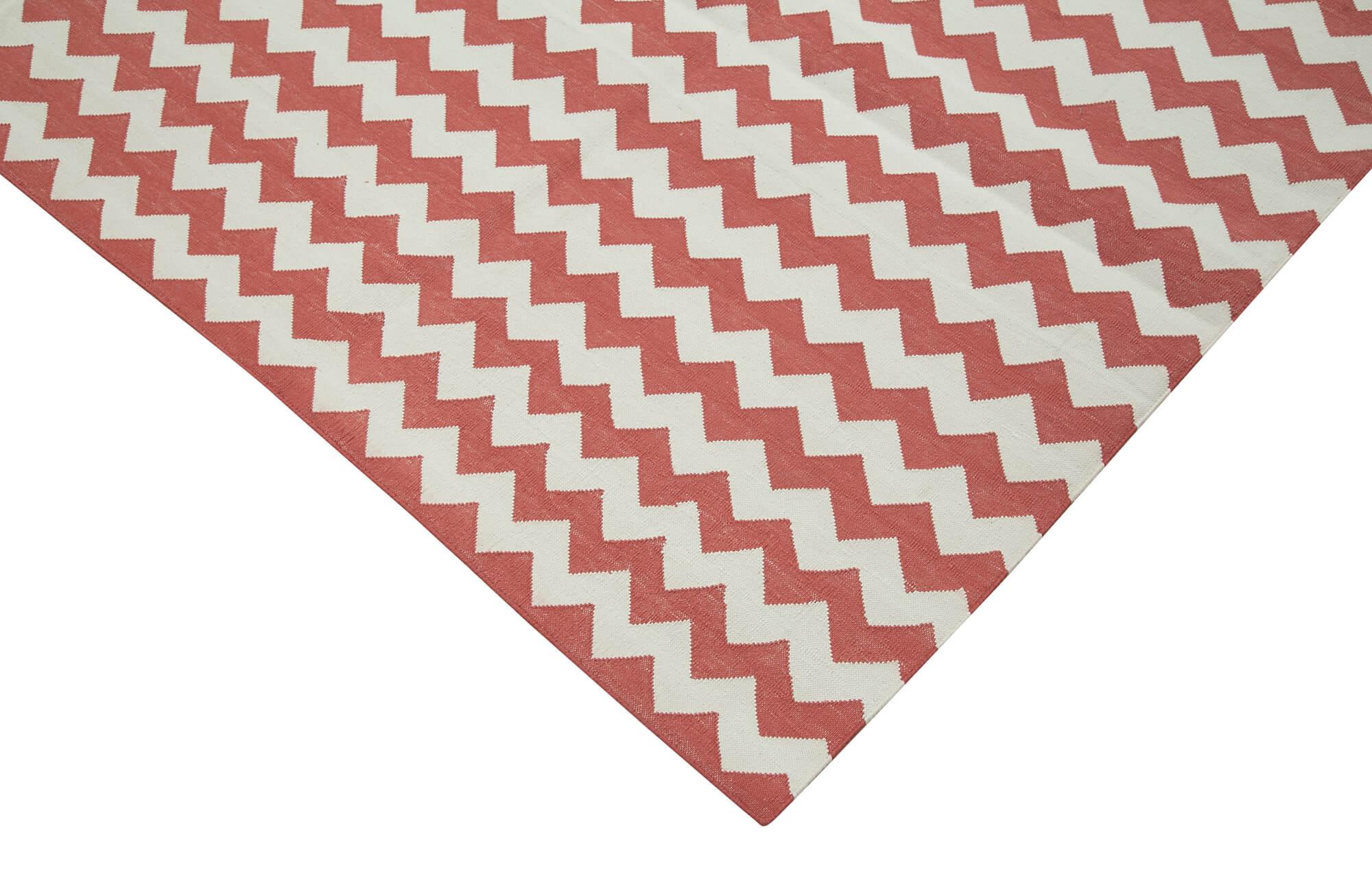 8 x 10 Red Dhurrie Rug - 2972