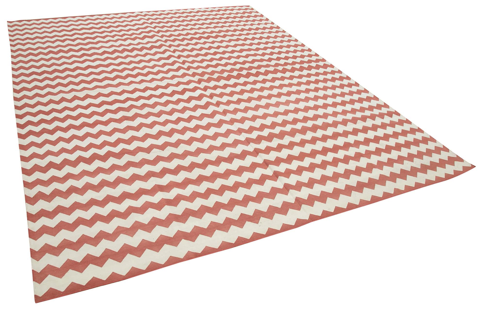 8 x 10 Red Dhurrie Rug - 2980