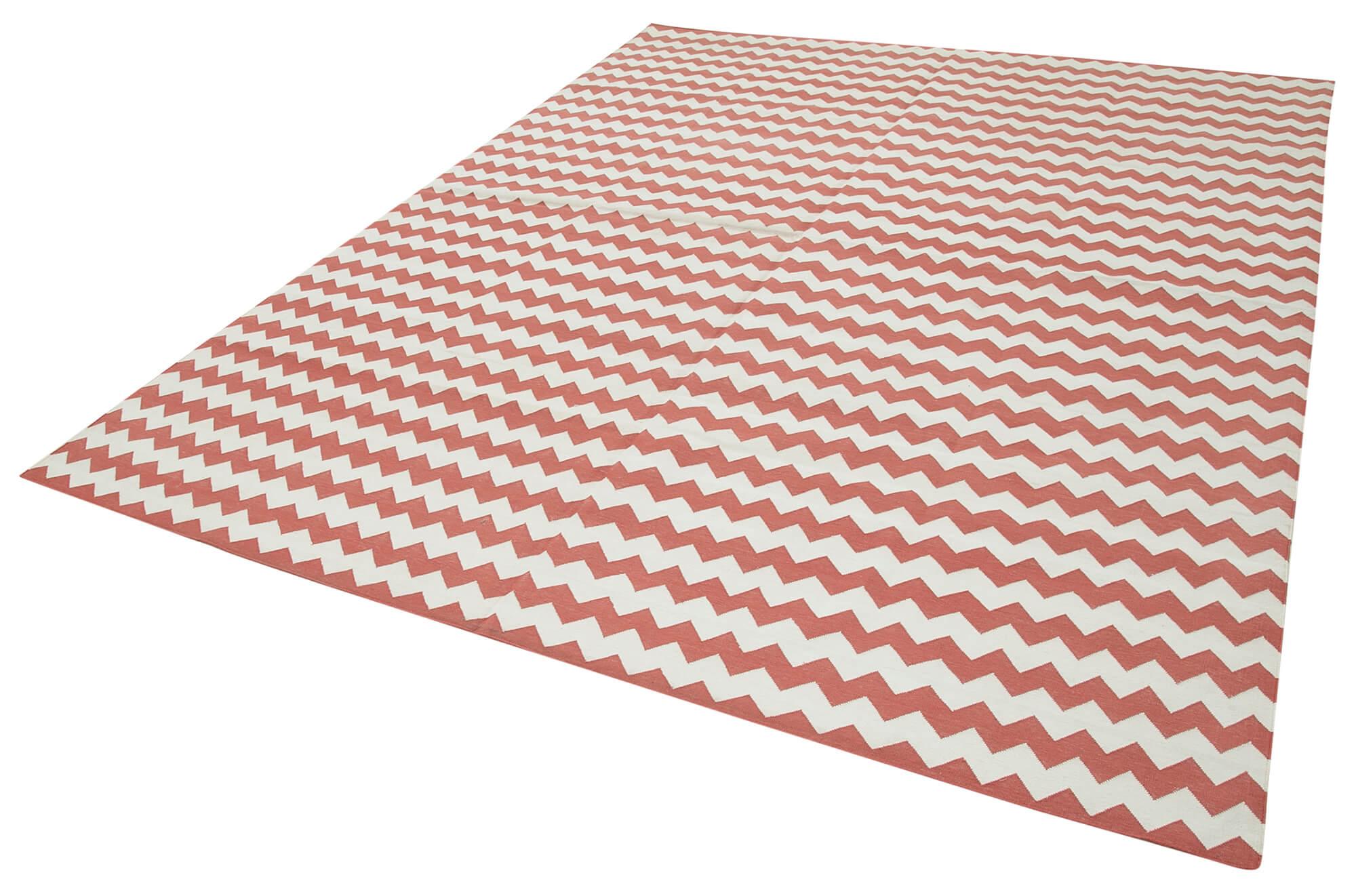 8 x 10 Red Dhurrie Rug - 2980