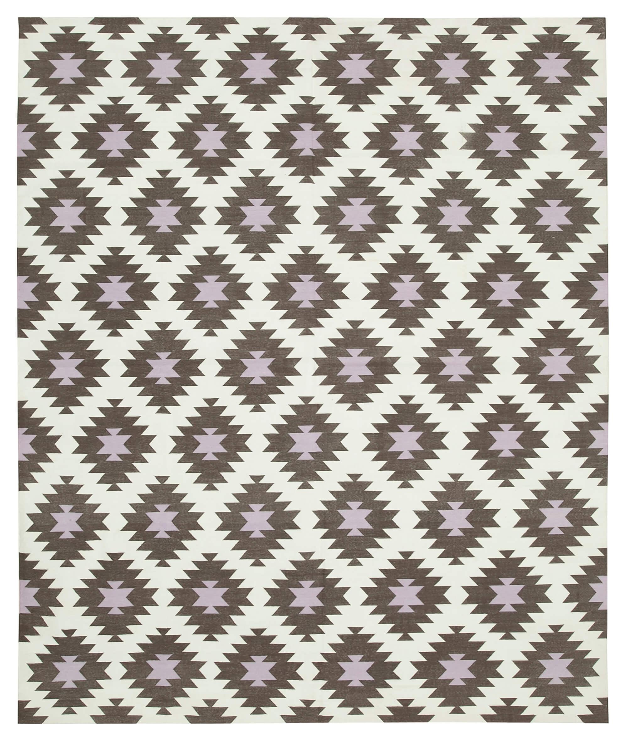 8 x 10 Brown Dhurrie Rug - 2983