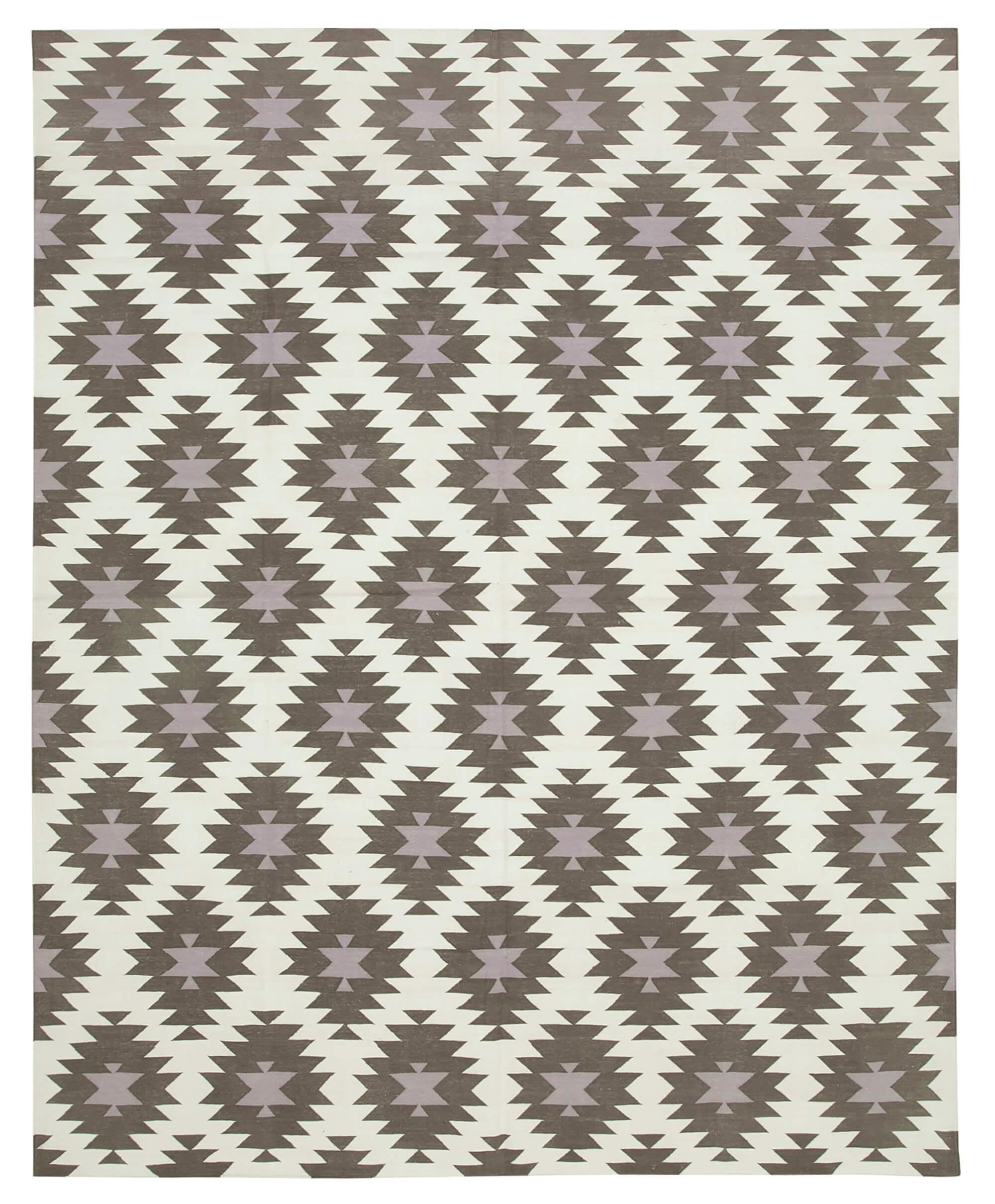 8 x 10 Brown Dhurrie Rug - 2989